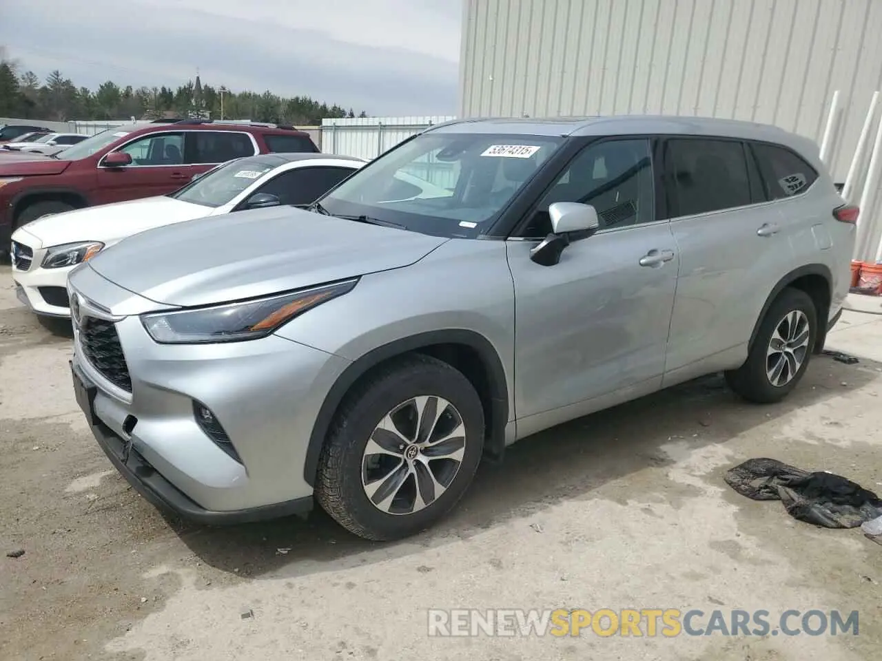1 Photograph of a damaged car 5TDGZRBH4MS081292 TOYOTA HIGHLANDER 2021