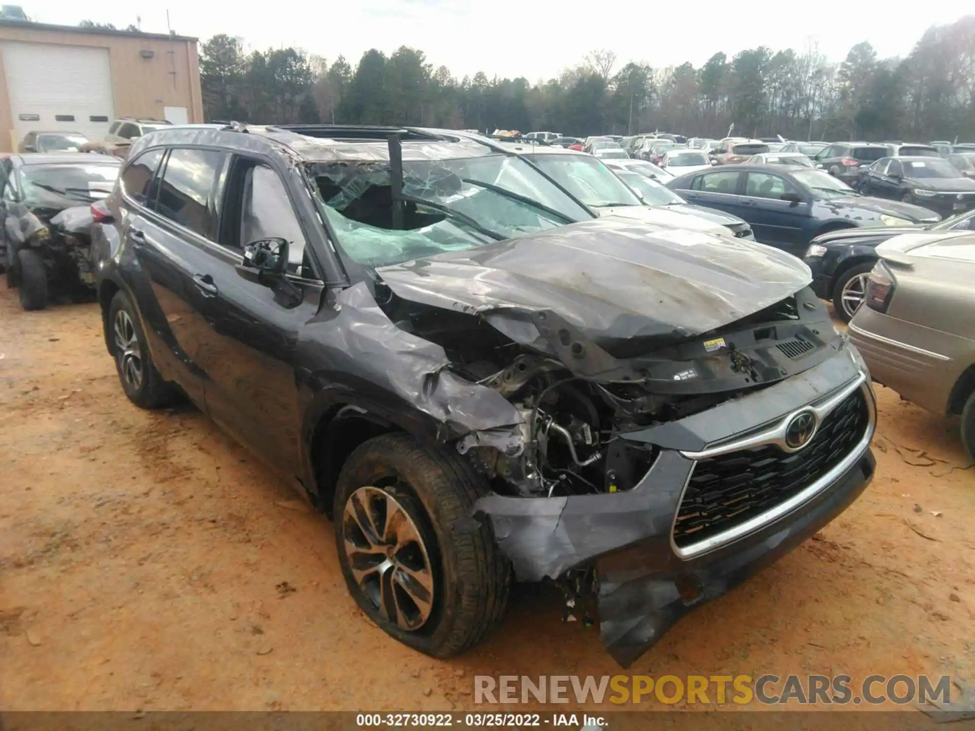 1 Photograph of a damaged car 5TDGZRBH4MS090185 TOYOTA HIGHLANDER 2021