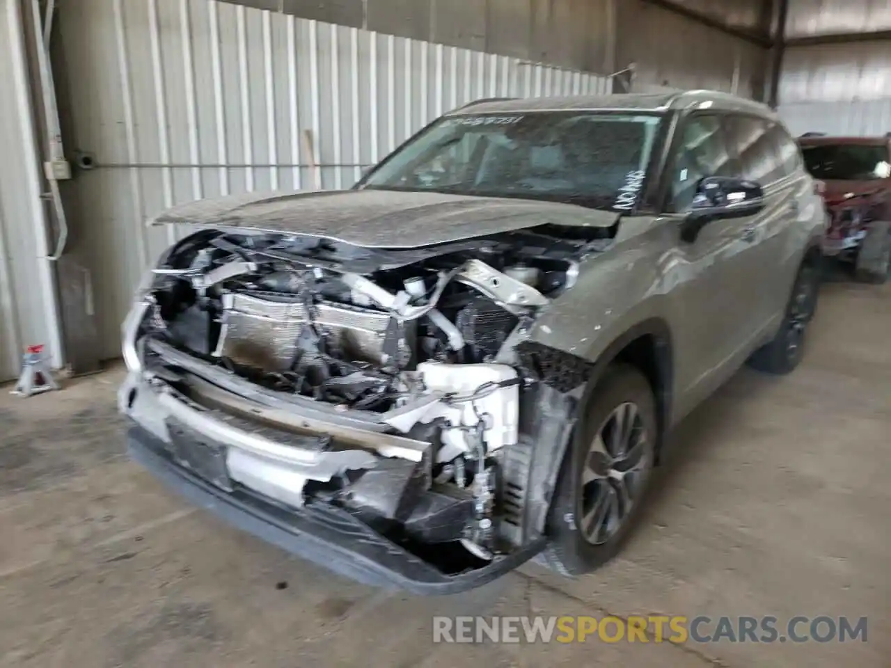 2 Photograph of a damaged car 5TDGZRBH4MS128756 TOYOTA HIGHLANDER 2021