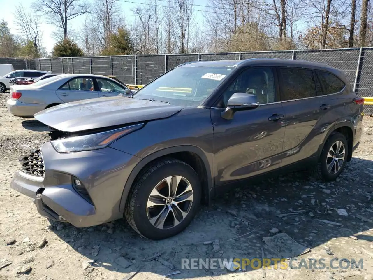 1 Photograph of a damaged car 5TDGZRBH4MS528011 TOYOTA HIGHLANDER 2021