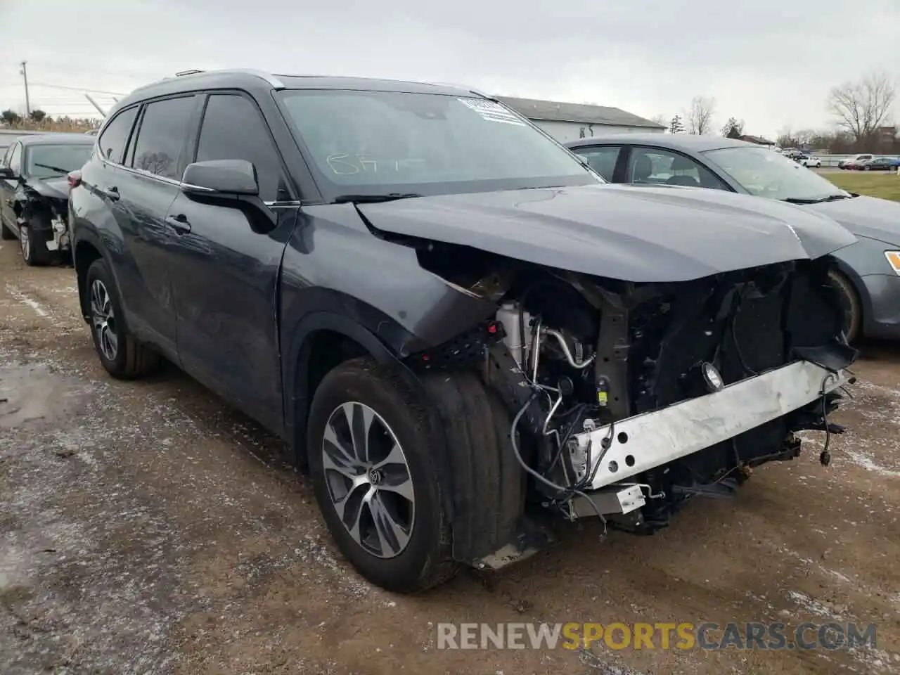 1 Photograph of a damaged car 5TDGZRBH5MS058376 TOYOTA HIGHLANDER 2021