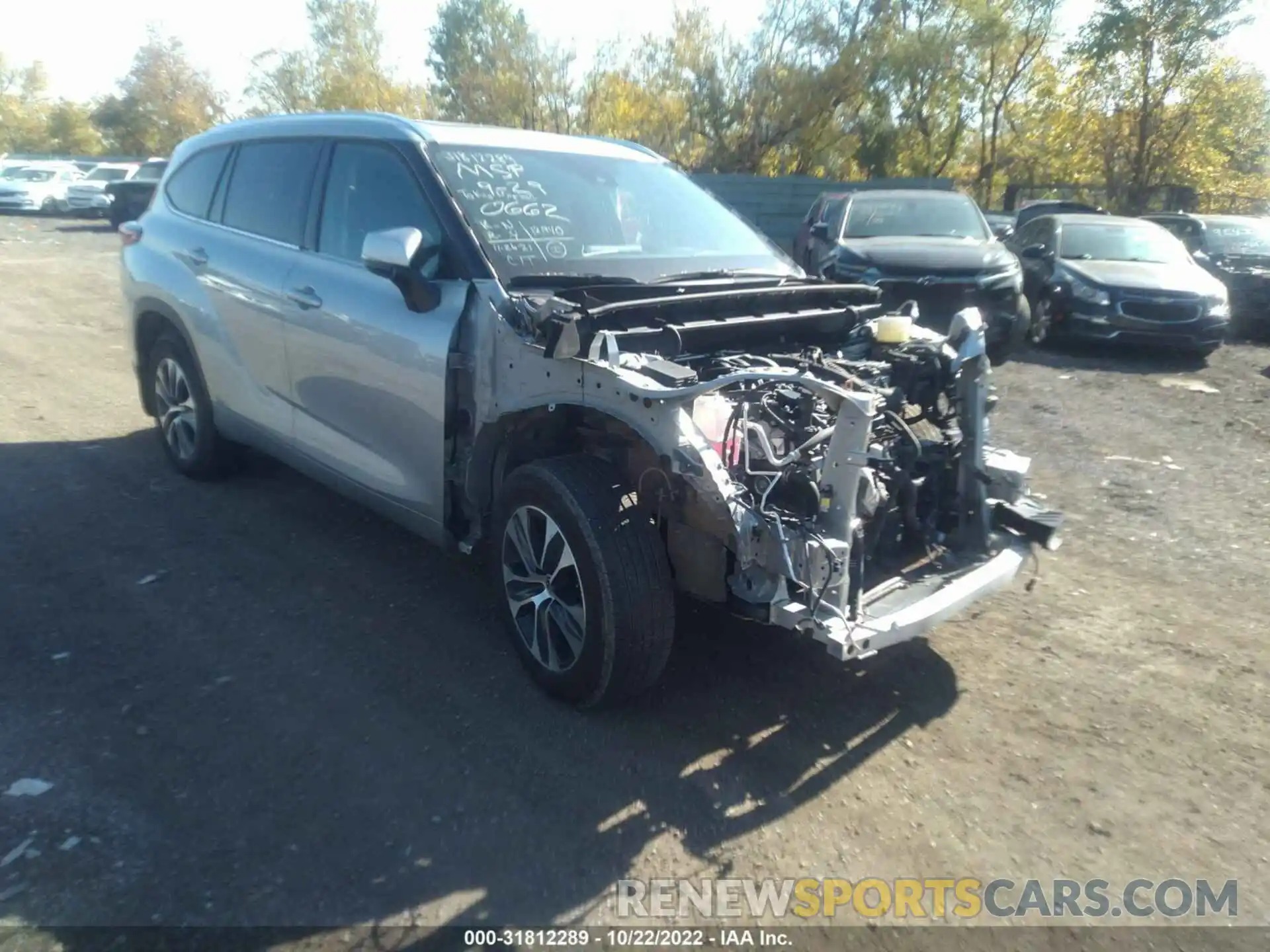 1 Photograph of a damaged car 5TDGZRBH5MS060662 TOYOTA HIGHLANDER 2021