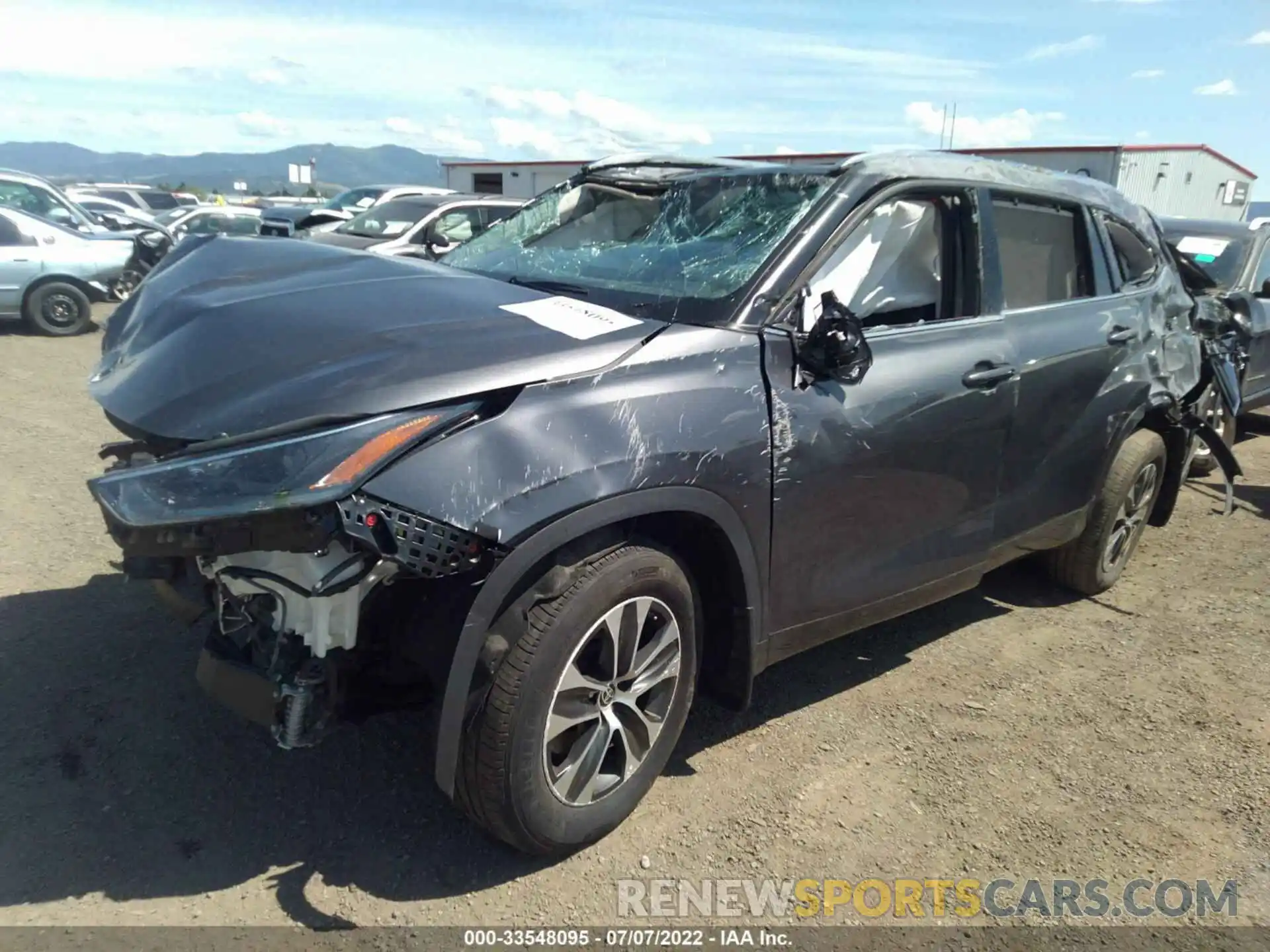 2 Photograph of a damaged car 5TDGZRBH5MS074867 TOYOTA HIGHLANDER 2021