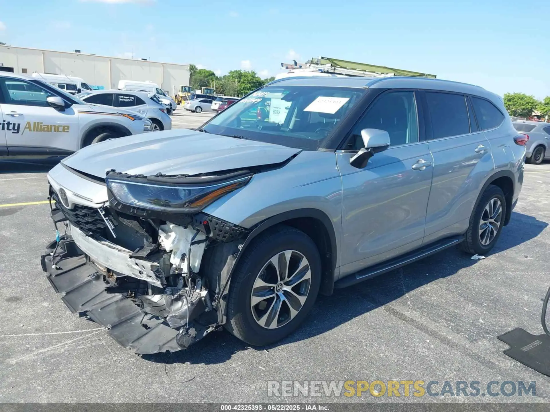 2 Photograph of a damaged car 5TDGZRBH5MS107849 TOYOTA HIGHLANDER 2021