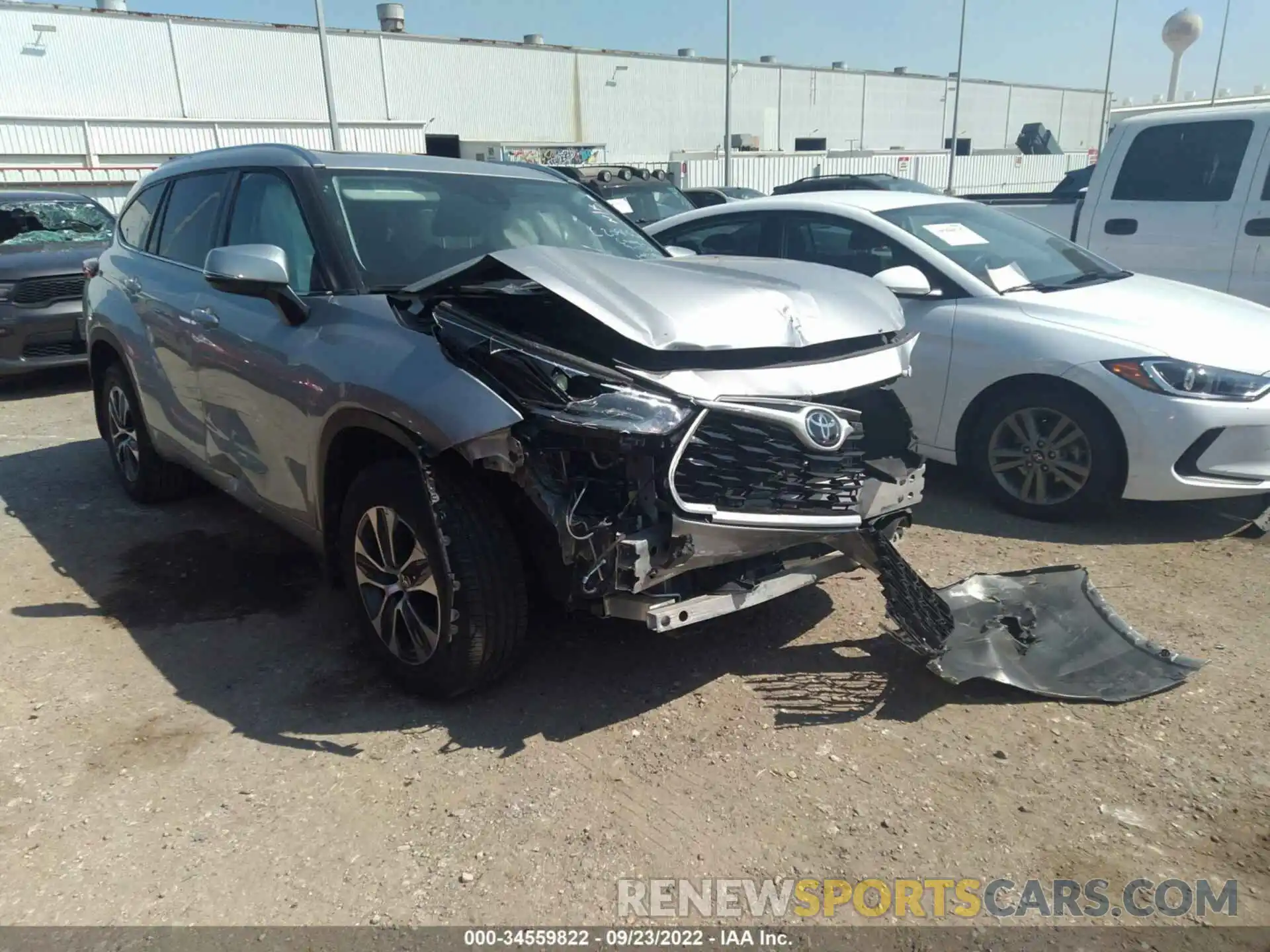 1 Photograph of a damaged car 5TDGZRBH5MS137966 TOYOTA HIGHLANDER 2021