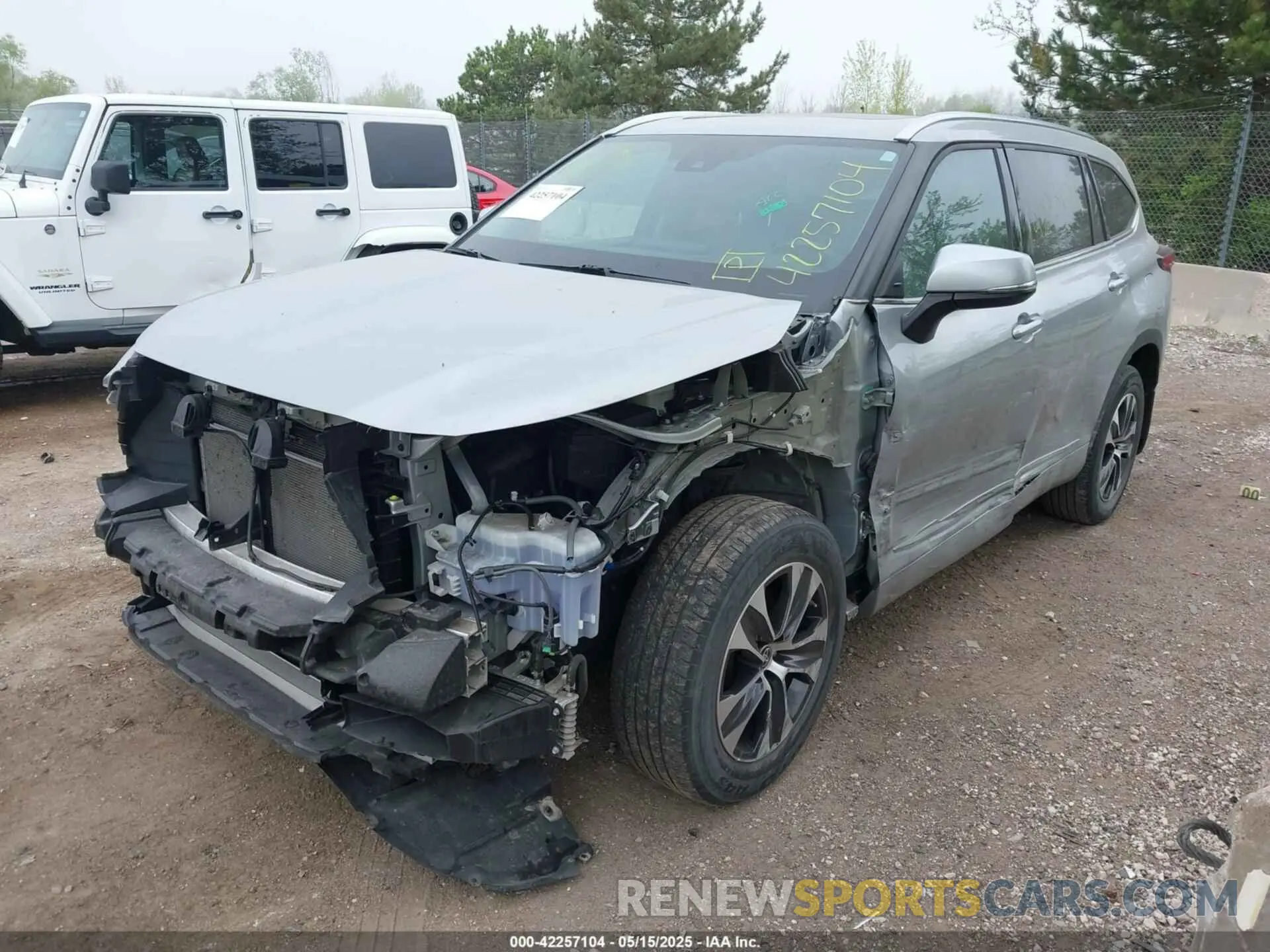 6 Photograph of a damaged car 5TDGZRBH5MS538188 TOYOTA HIGHLANDER 2021