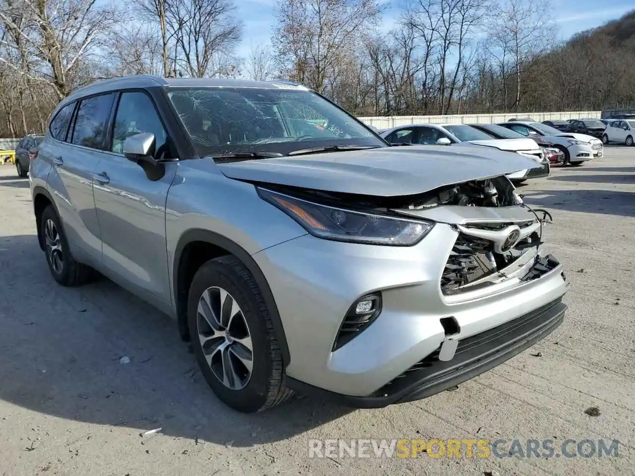 1 Photograph of a damaged car 5TDGZRBH5MS538689 TOYOTA HIGHLANDER 2021