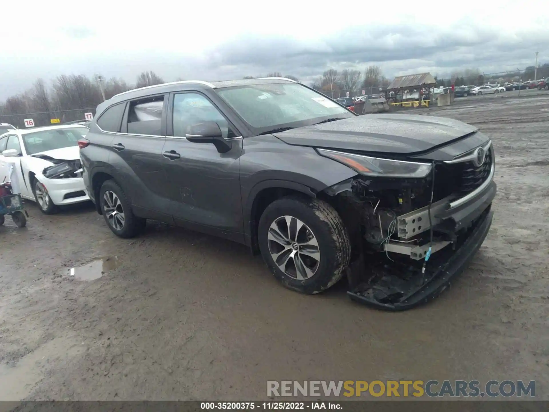 1 Photograph of a damaged car 5TDGZRBH6MS074912 TOYOTA HIGHLANDER 2021