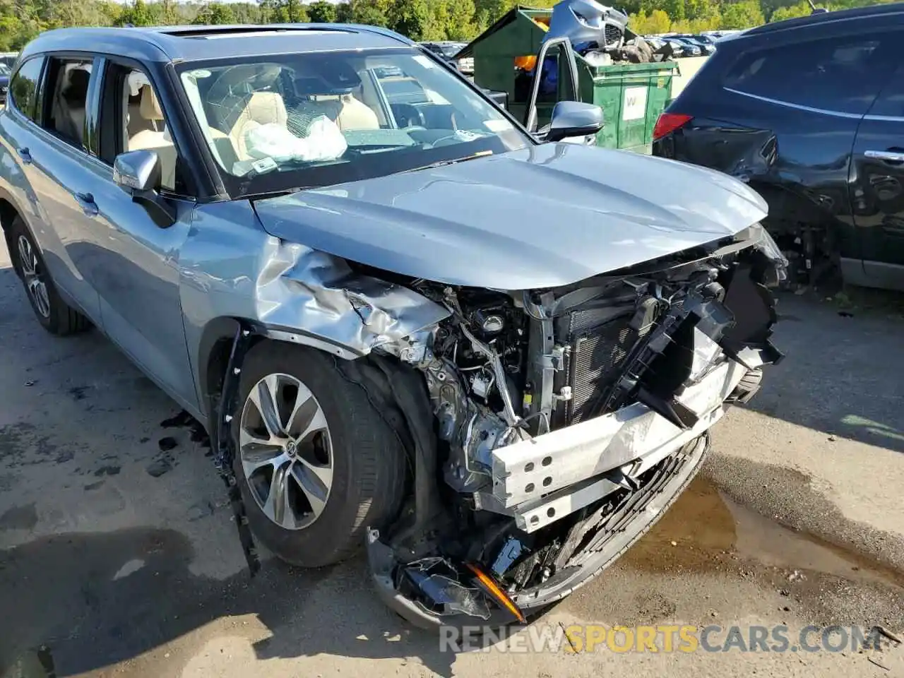 9 Photograph of a damaged car 5TDGZRBH6MS085893 TOYOTA HIGHLANDER 2021