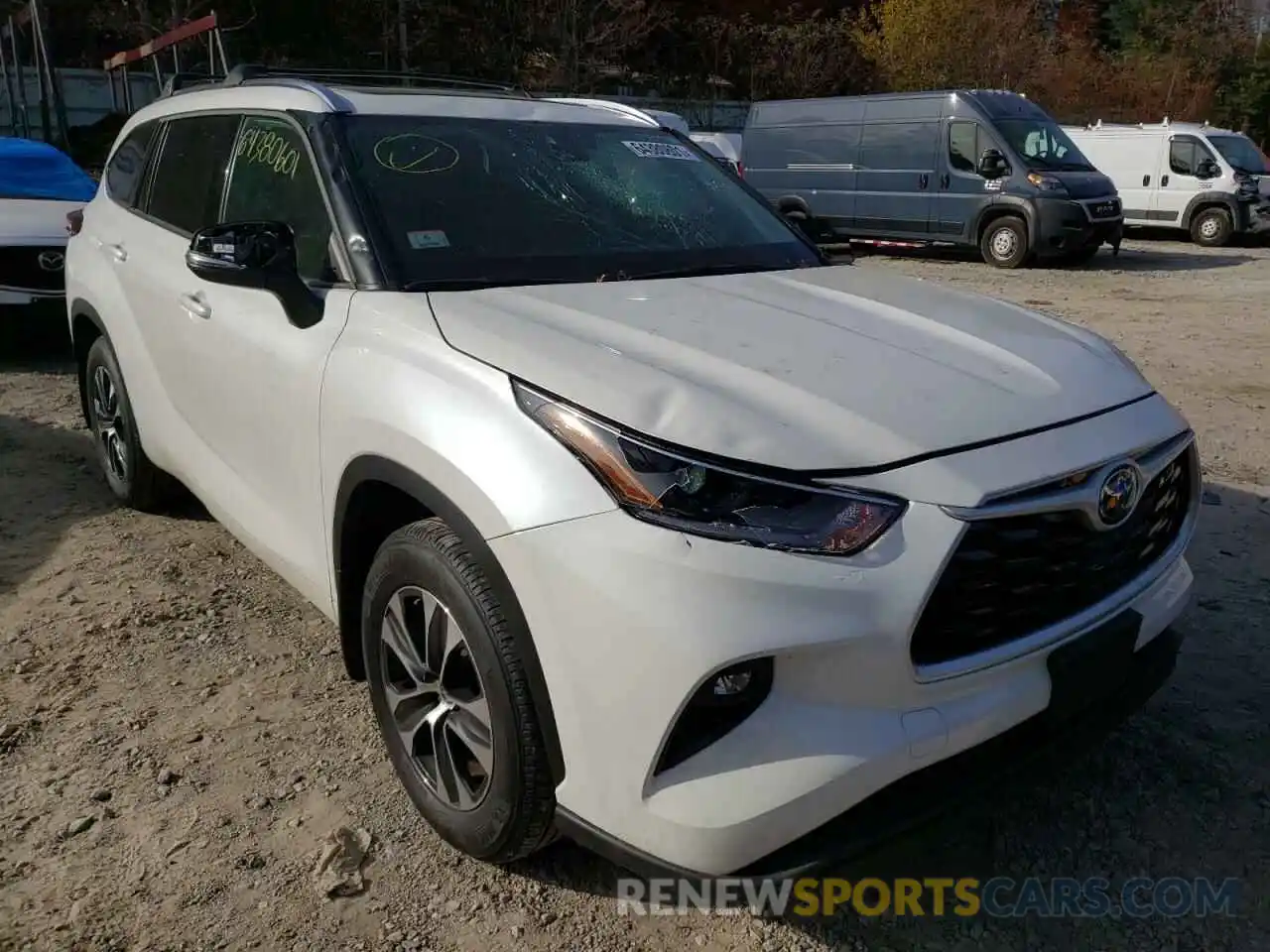 1 Photograph of a damaged car 5TDGZRBH6MS097364 TOYOTA HIGHLANDER 2021