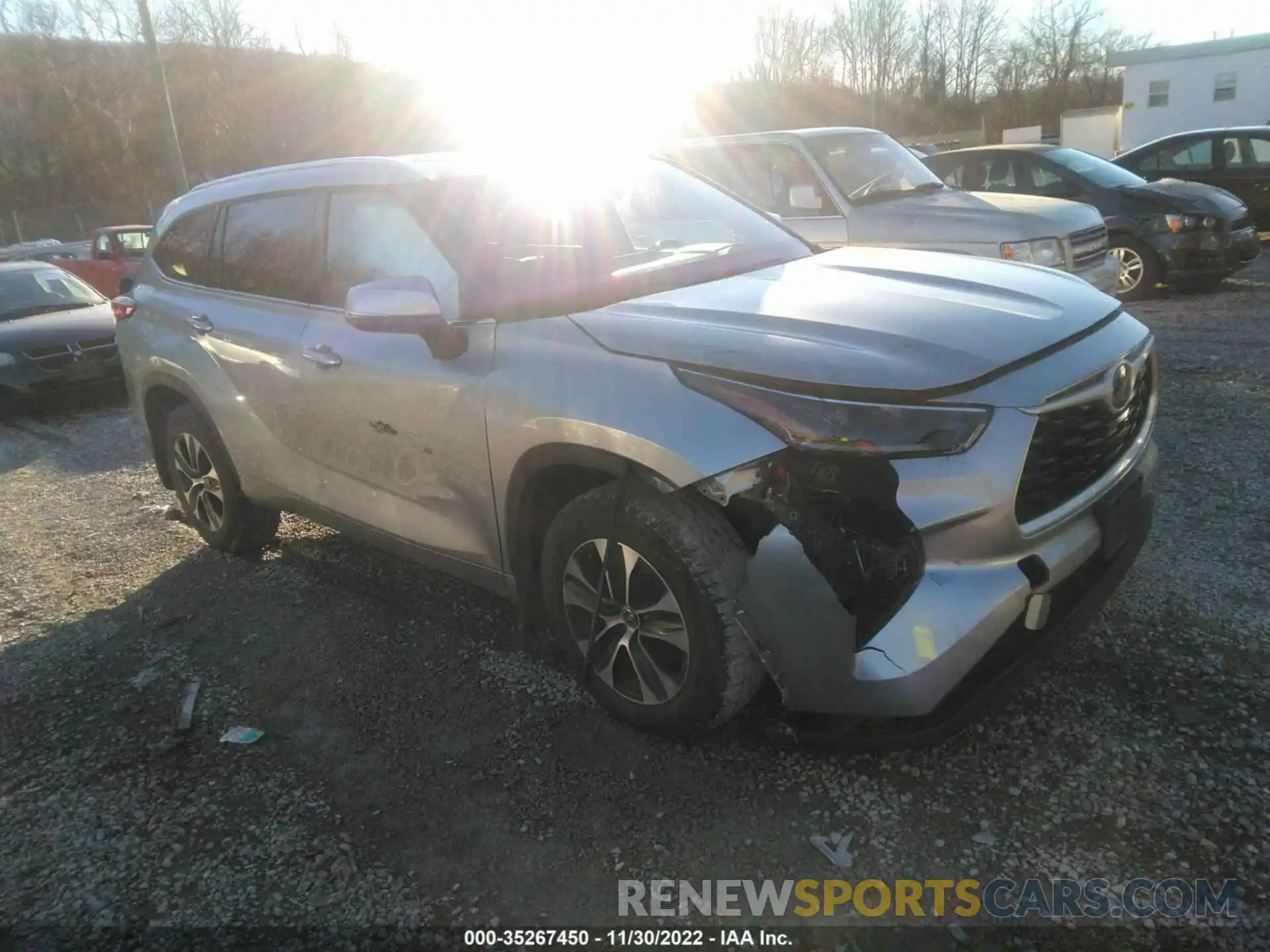 1 Photograph of a damaged car 5TDGZRBH6MS524610 TOYOTA HIGHLANDER 2021