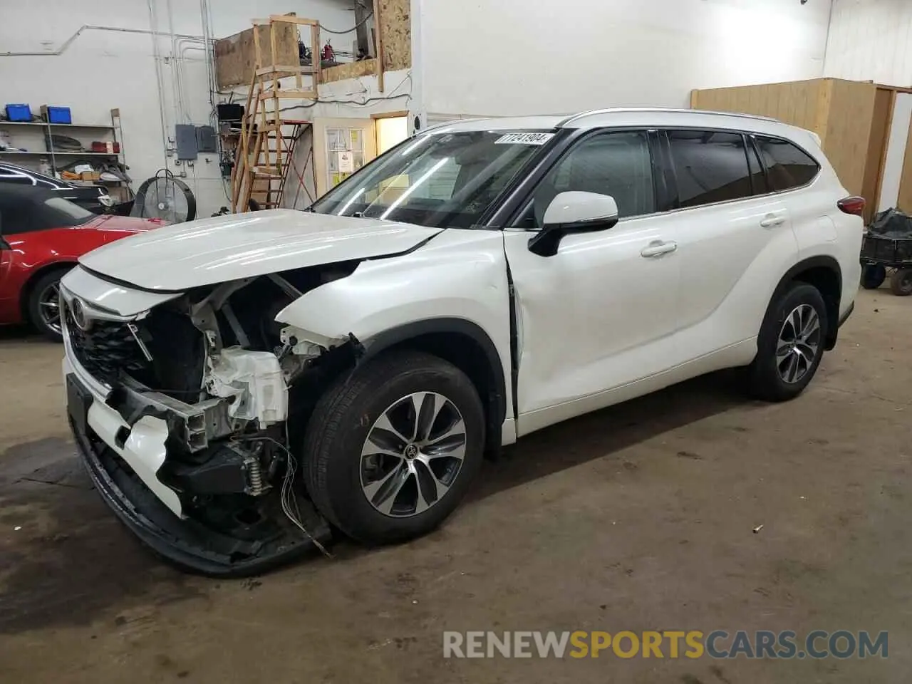 1 Photograph of a damaged car 5TDGZRBH6MS532643 TOYOTA HIGHLANDER 2021