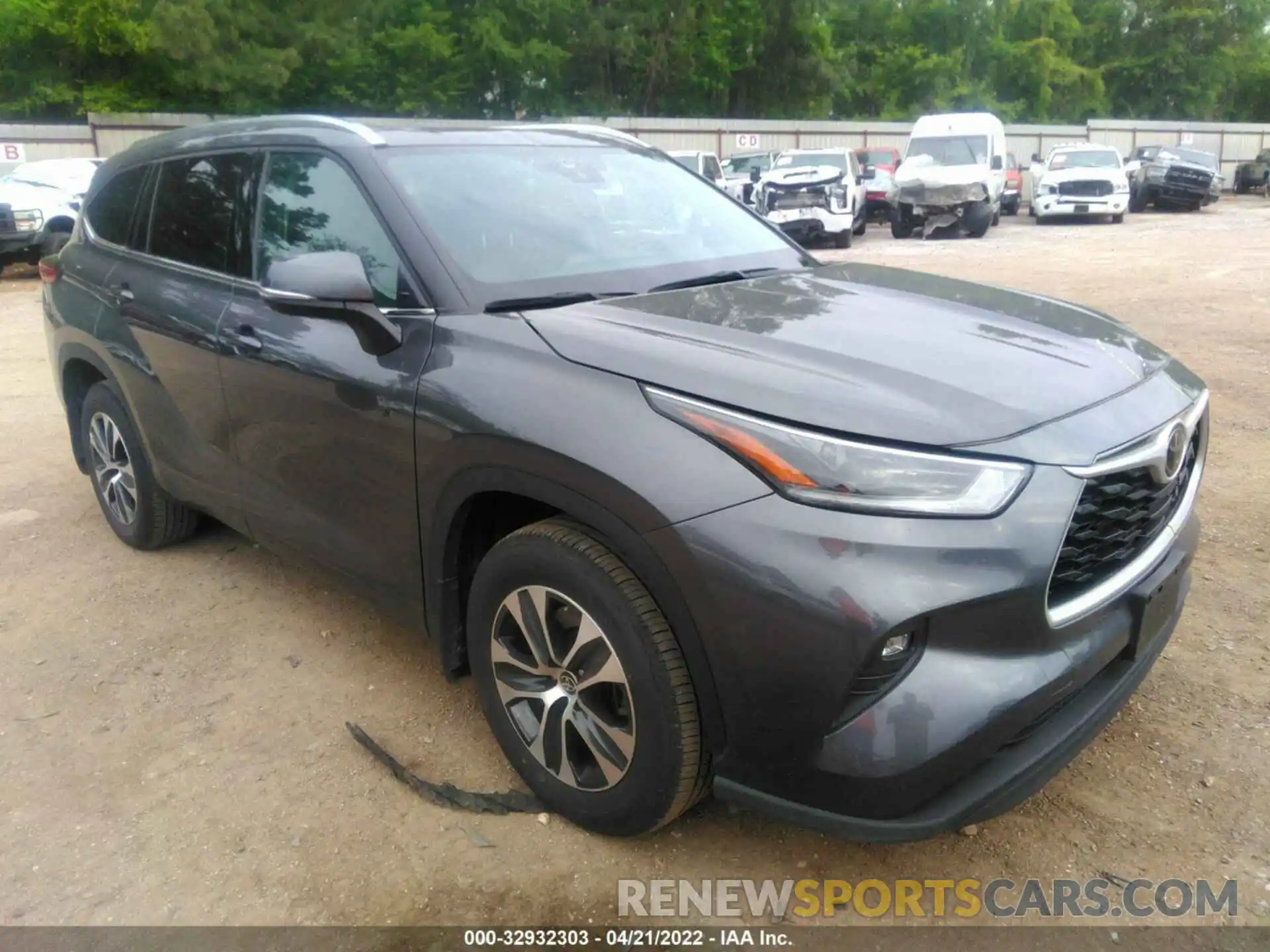 1 Photograph of a damaged car 5TDGZRBH6MS542802 TOYOTA HIGHLANDER 2021