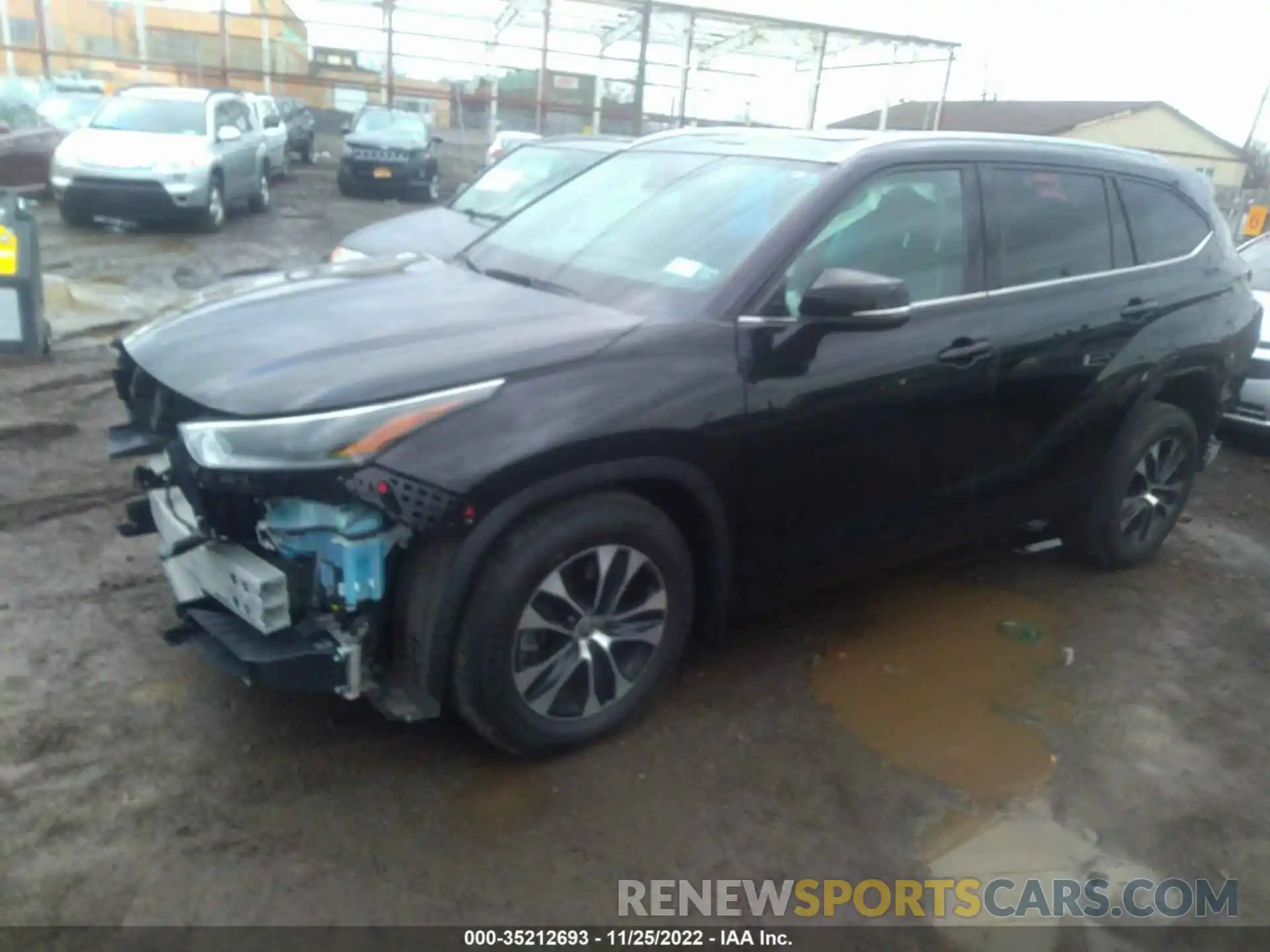 2 Photograph of a damaged car 5TDGZRBH7MS057570 TOYOTA HIGHLANDER 2021