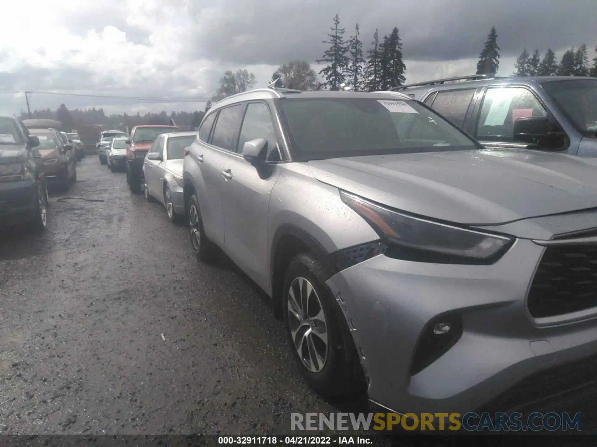 1 Photograph of a damaged car 5TDGZRBH7MS064955 TOYOTA HIGHLANDER 2021