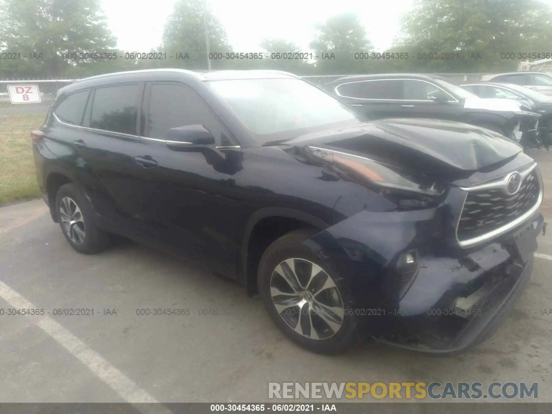 1 Photograph of a damaged car 5TDGZRBH7MS069170 TOYOTA HIGHLANDER 2021