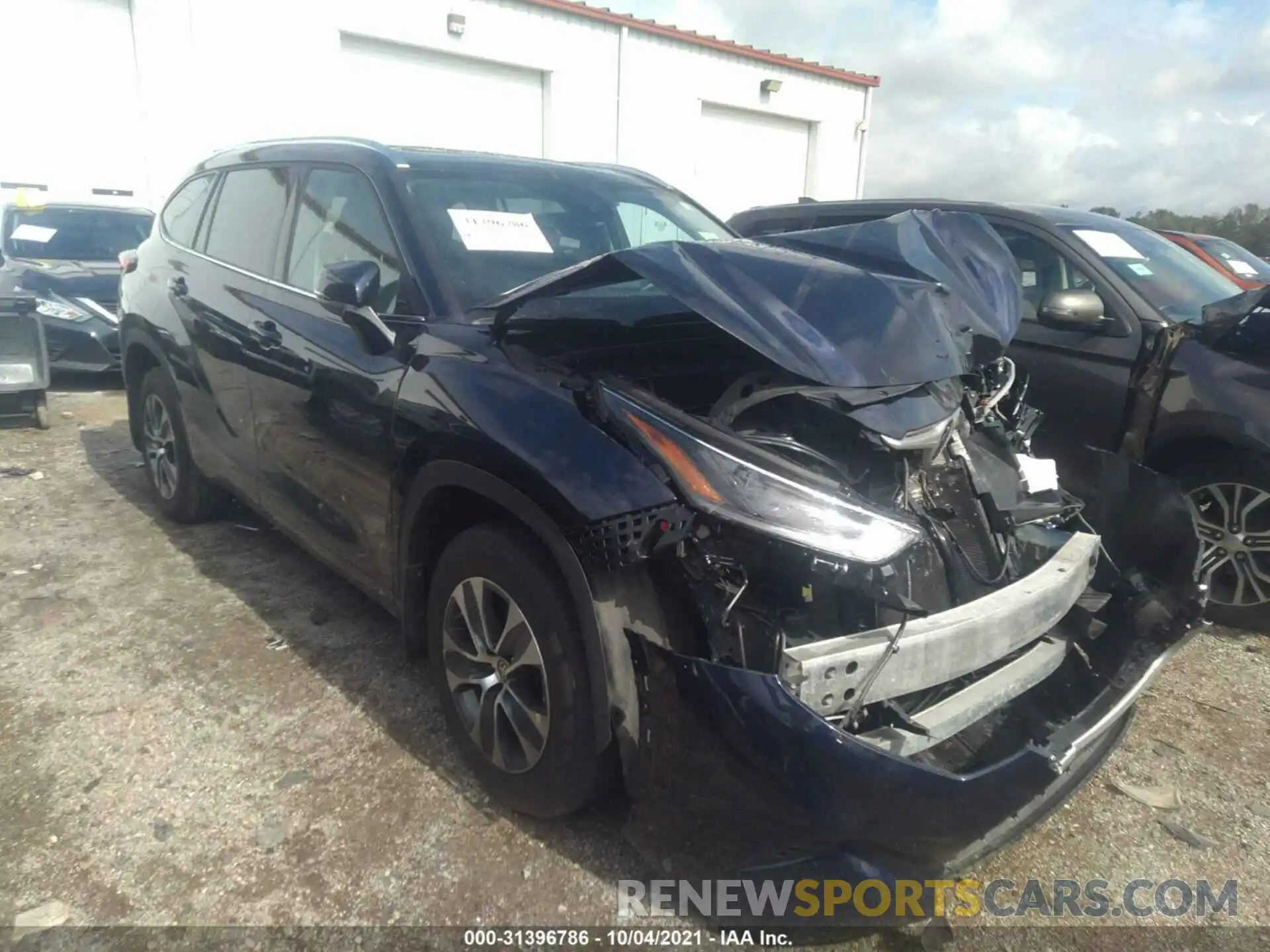 1 Photograph of a damaged car 5TDGZRBH7MS083425 TOYOTA HIGHLANDER 2021