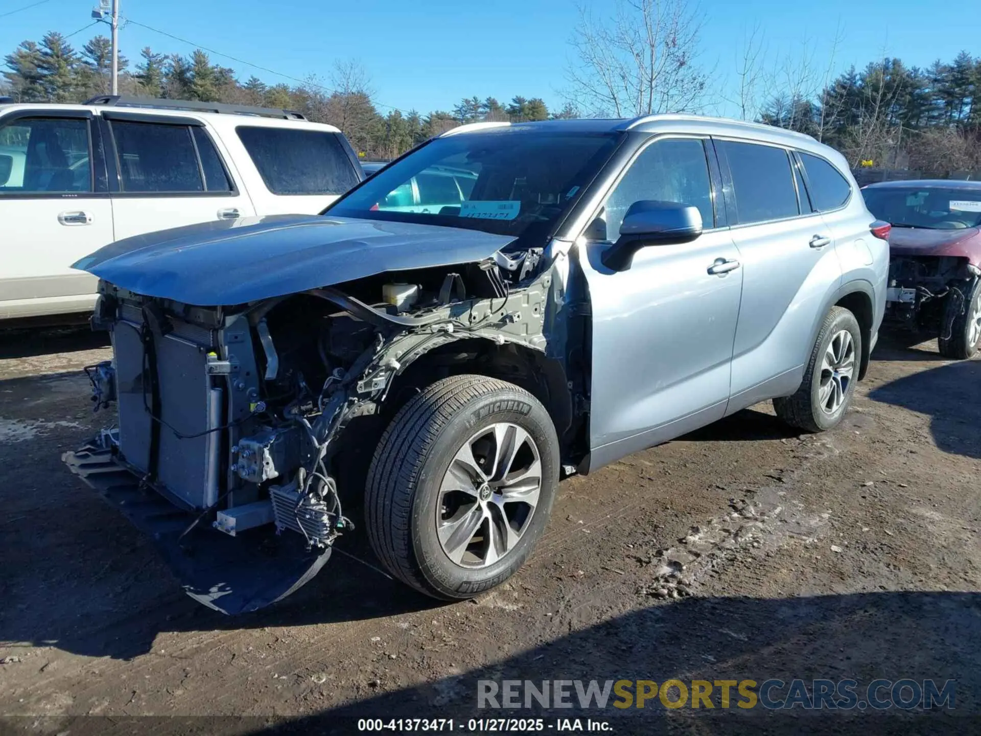 2 Photograph of a damaged car 5TDGZRBH7MS153893 TOYOTA HIGHLANDER 2021