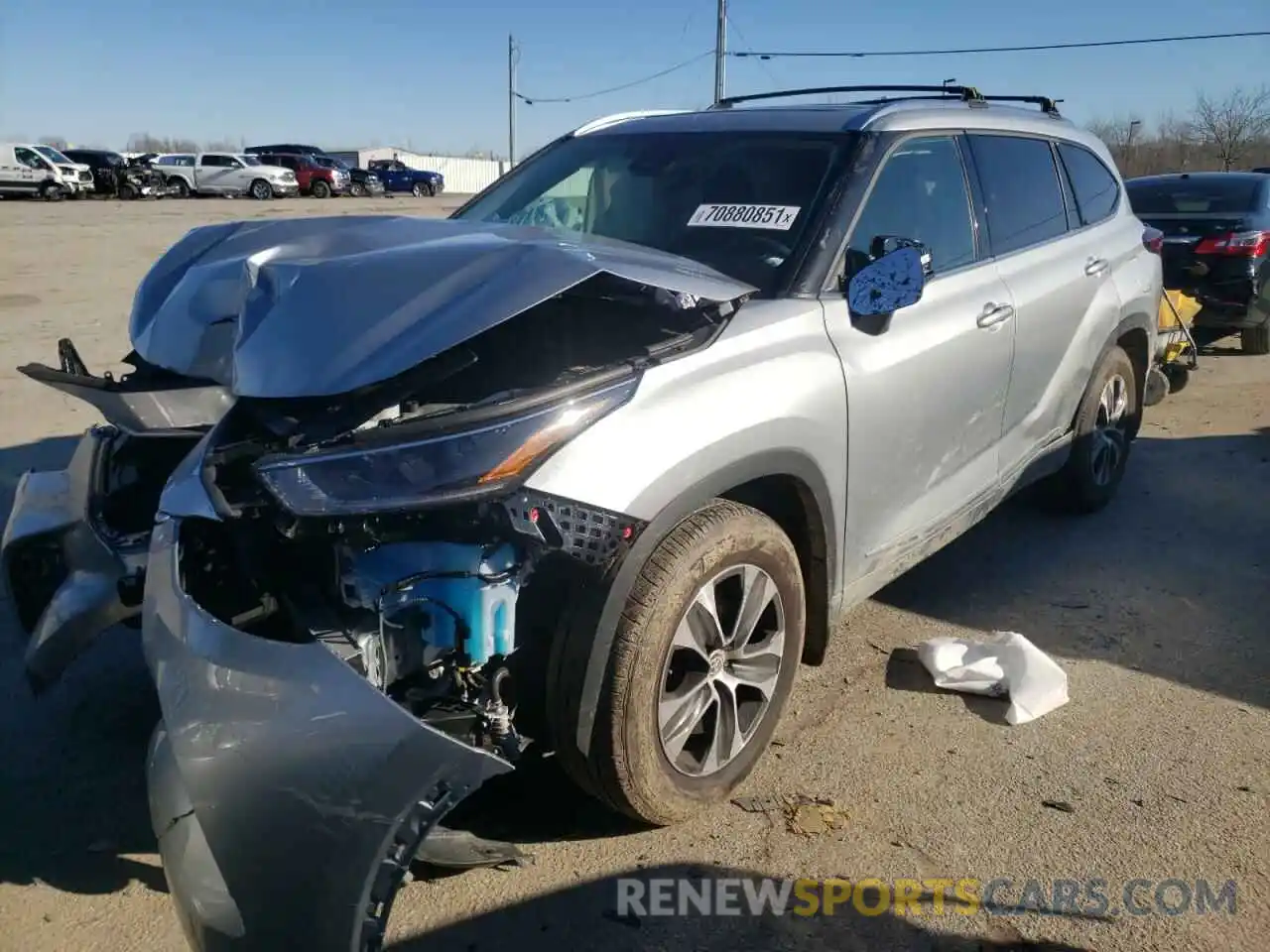 2 Photograph of a damaged car 5TDGZRBH7MS528147 TOYOTA HIGHLANDER 2021