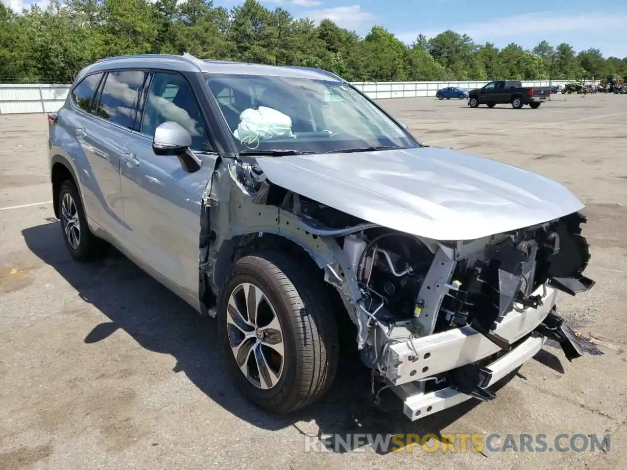 1 Photograph of a damaged car 5TDGZRBH7MS548124 TOYOTA HIGHLANDER 2021