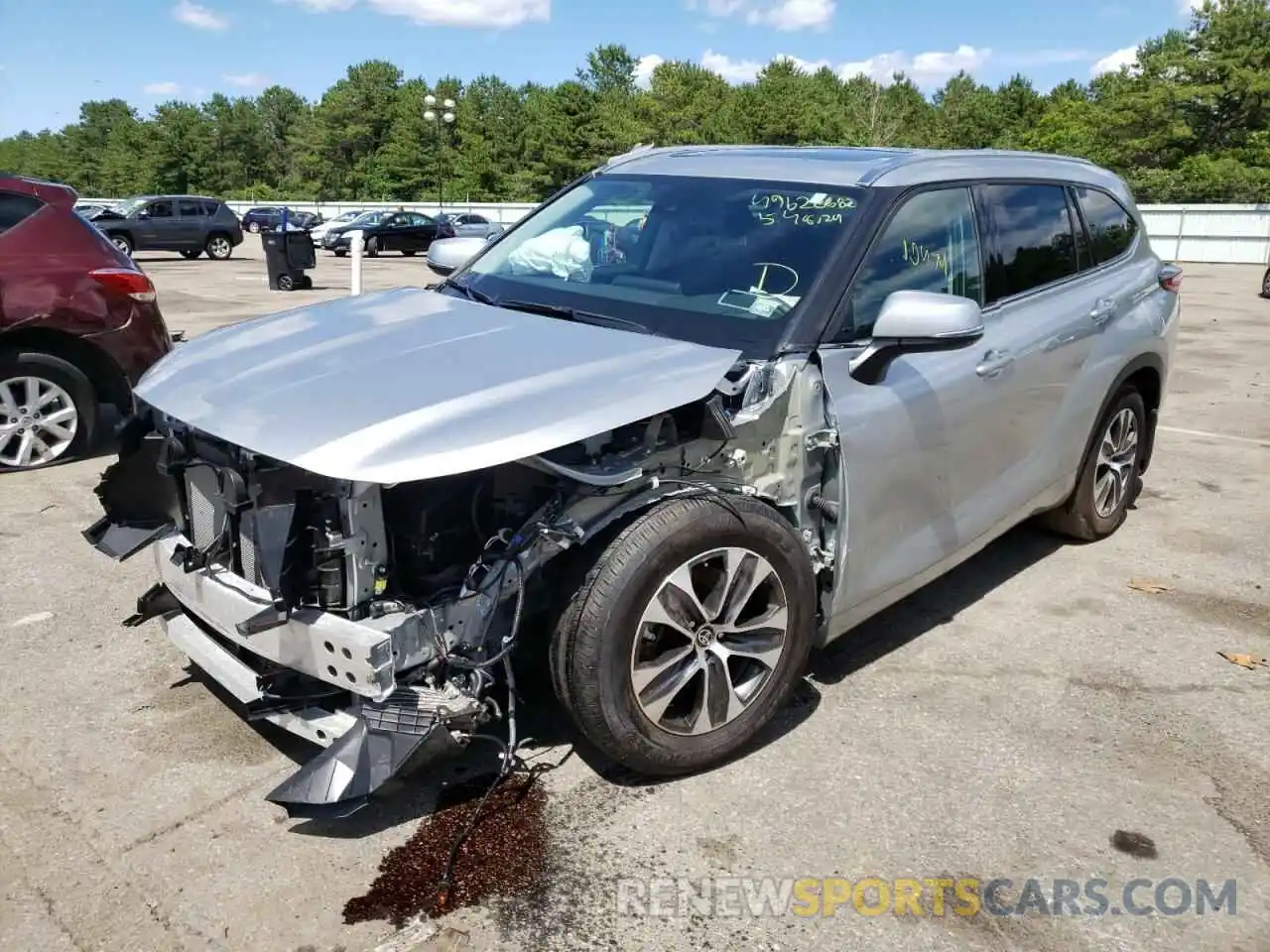 2 Photograph of a damaged car 5TDGZRBH7MS548124 TOYOTA HIGHLANDER 2021