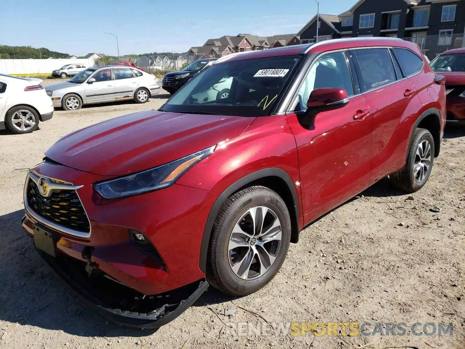 2 Photograph of a damaged car 5TDGZRBH7MS549726 TOYOTA HIGHLANDER 2021