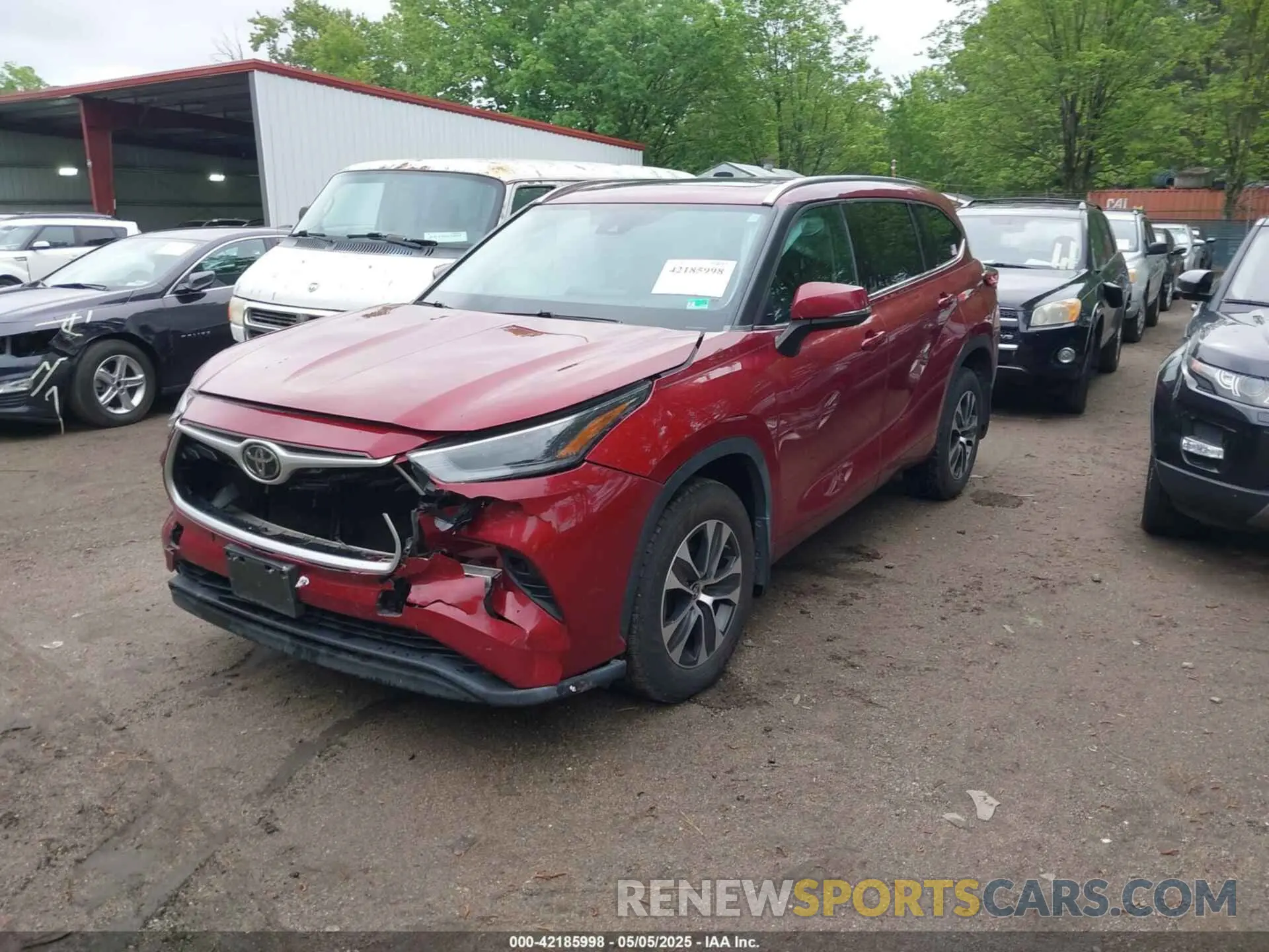 2 Photograph of a damaged car 5TDGZRBH8MS094515 TOYOTA HIGHLANDER 2021