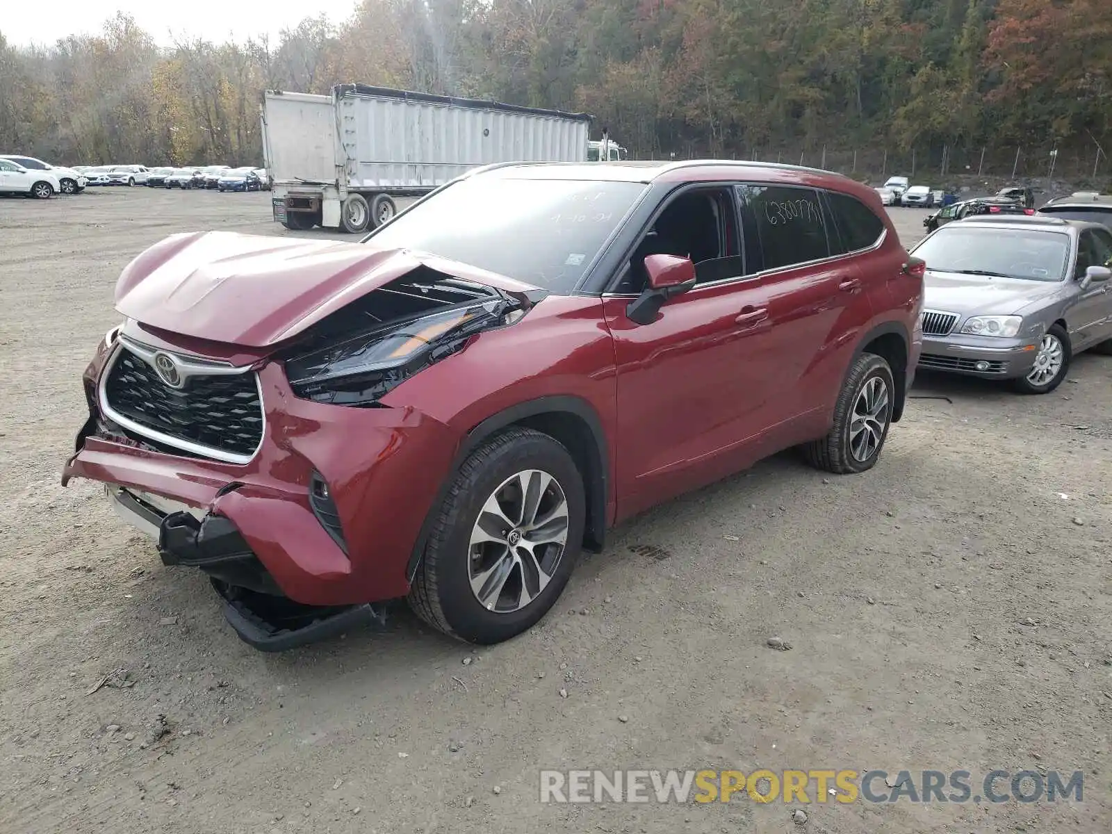 2 Photograph of a damaged car 5TDGZRBH8MS098404 TOYOTA HIGHLANDER 2021