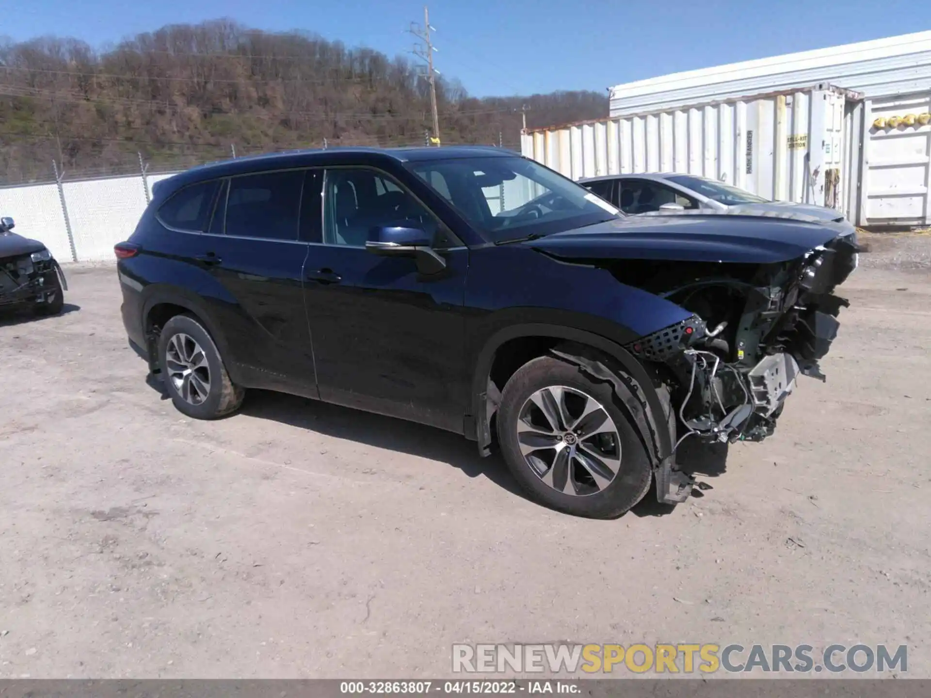 1 Photograph of a damaged car 5TDGZRBH8MS100541 TOYOTA HIGHLANDER 2021