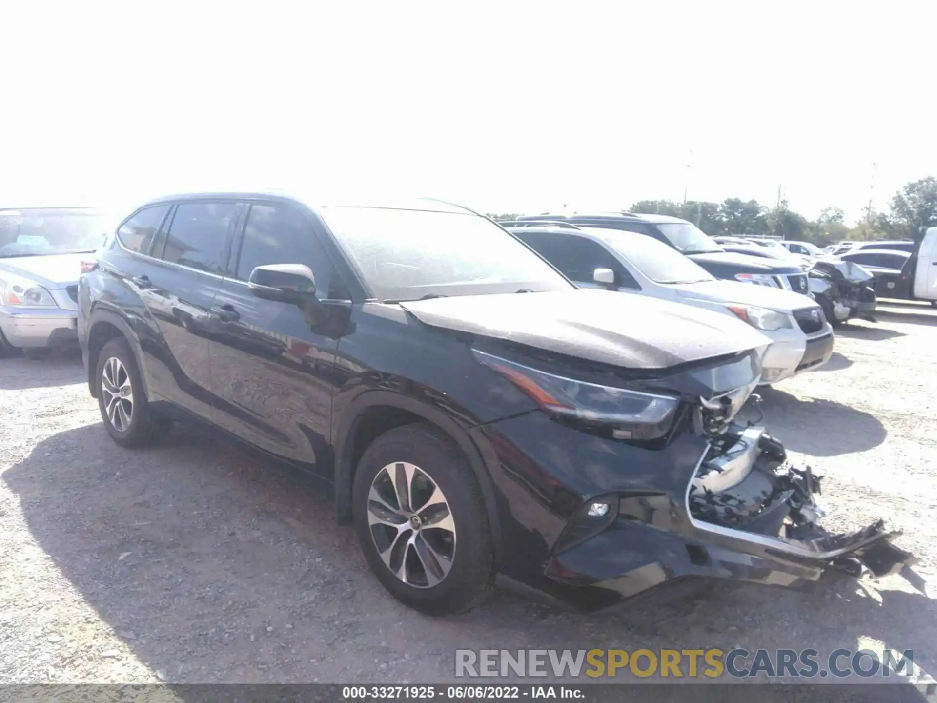 1 Photograph of a damaged car 5TDGZRBH8MS121244 TOYOTA HIGHLANDER 2021