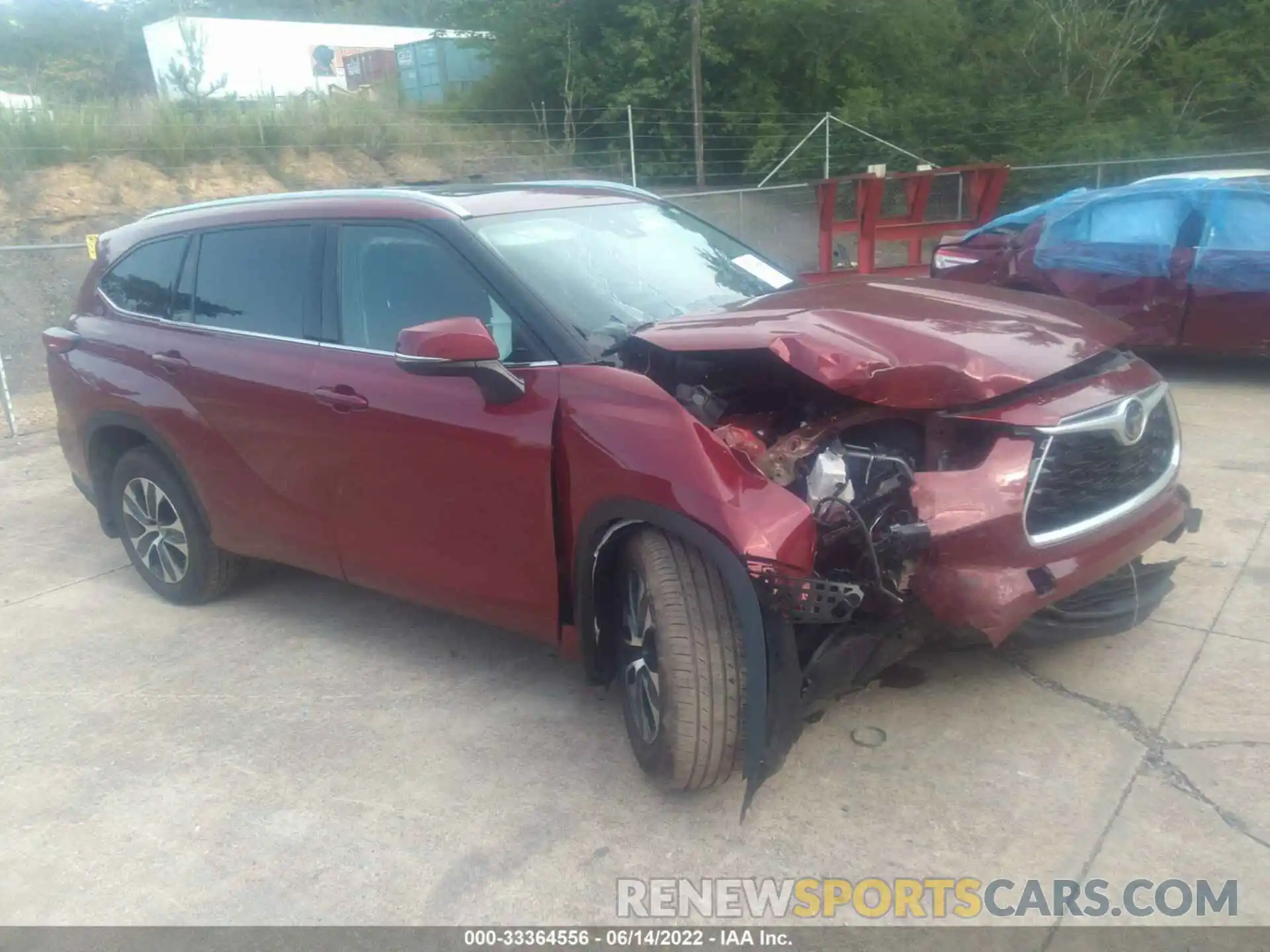 1 Photograph of a damaged car 5TDGZRBH8MS130722 TOYOTA HIGHLANDER 2021