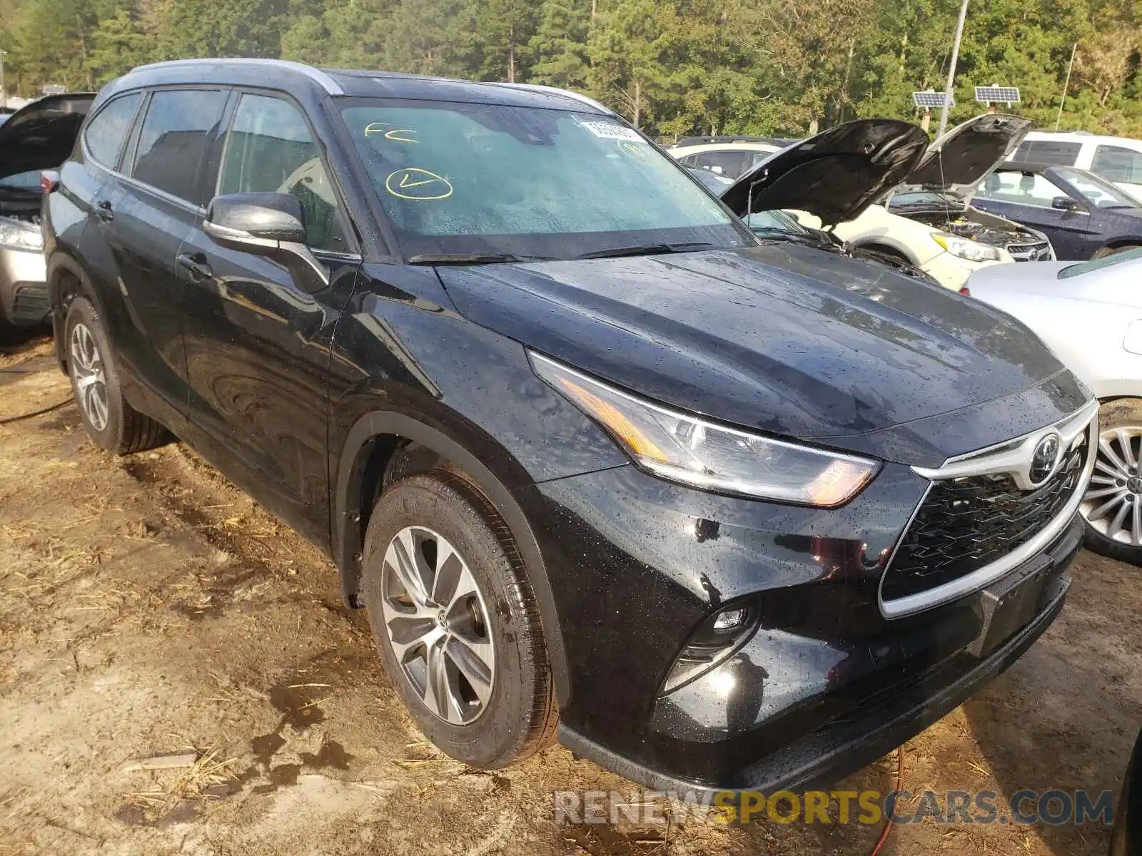 1 Photograph of a damaged car 5TDGZRBH8MS131658 TOYOTA HIGHLANDER 2021