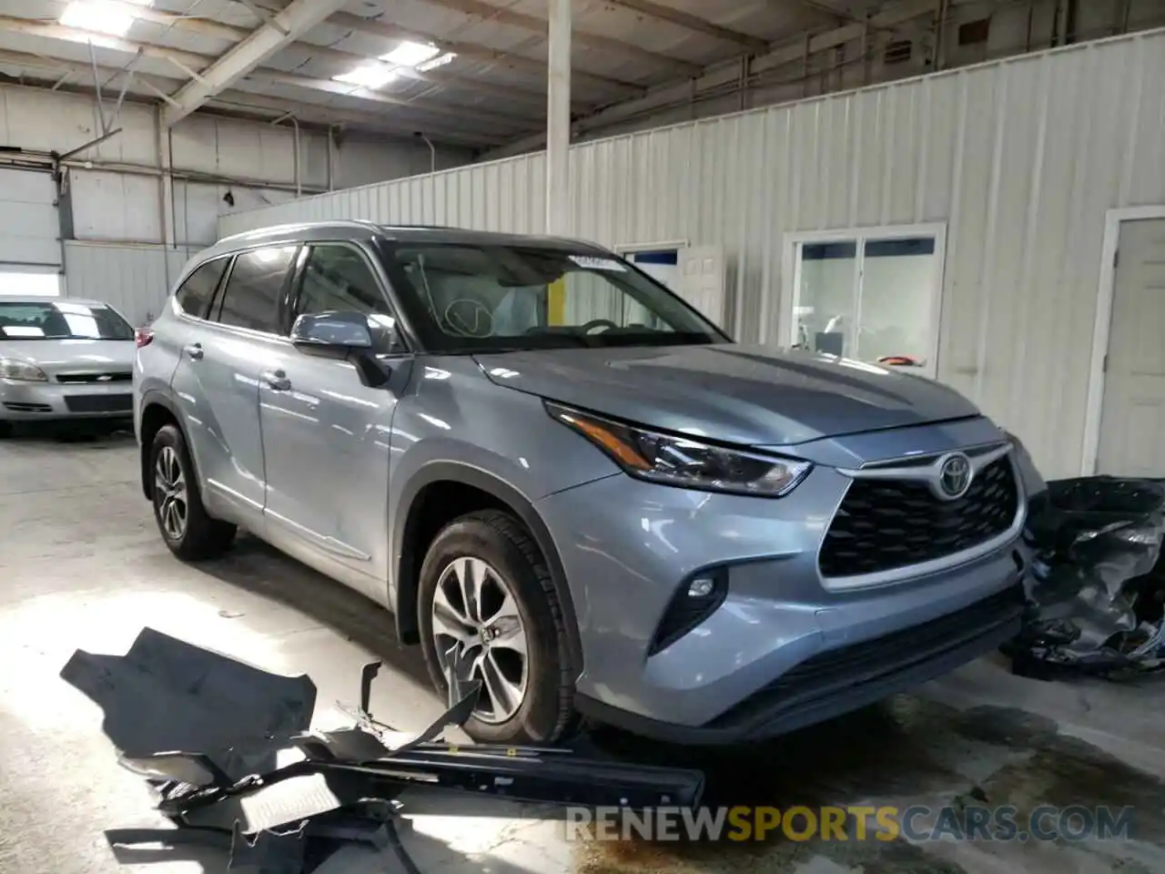 1 Photograph of a damaged car 5TDGZRBH9MS067081 TOYOTA HIGHLANDER 2021