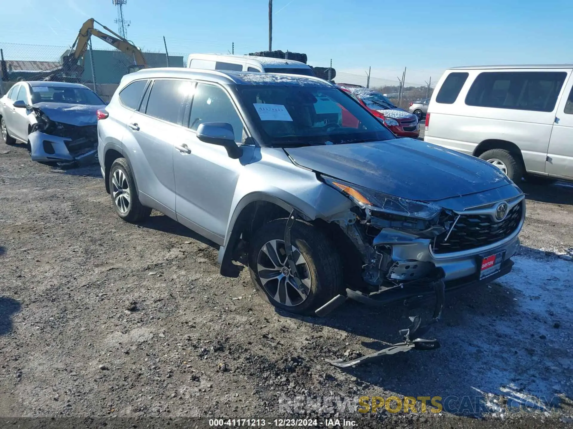 1 Photograph of a damaged car 5TDGZRBH9MS113878 TOYOTA HIGHLANDER 2021