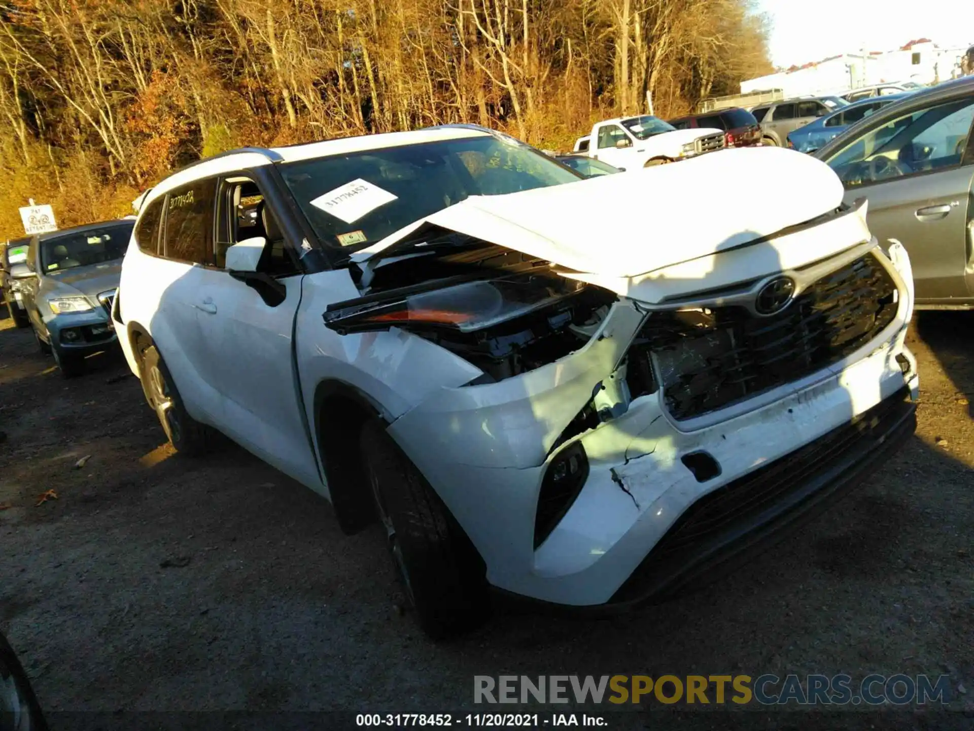 1 Photograph of a damaged car 5TDGZRBH9MS127277 TOYOTA HIGHLANDER 2021