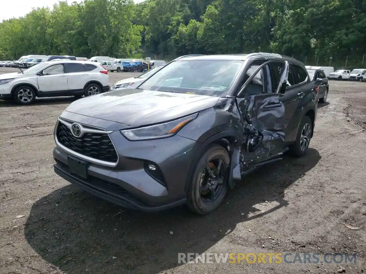 2 Photograph of a damaged car 5TDGZRBH9MS157315 TOYOTA HIGHLANDER 2021