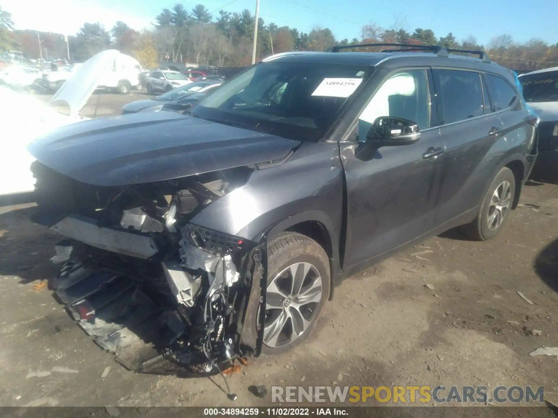 2 Photograph of a damaged car 5TDGZRBHXMS068921 TOYOTA HIGHLANDER 2021