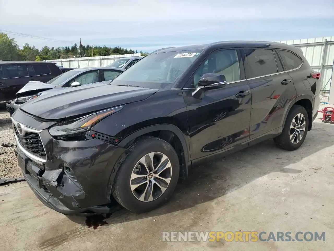 1 Photograph of a damaged car 5TDGZRBHXMS074492 TOYOTA HIGHLANDER 2021