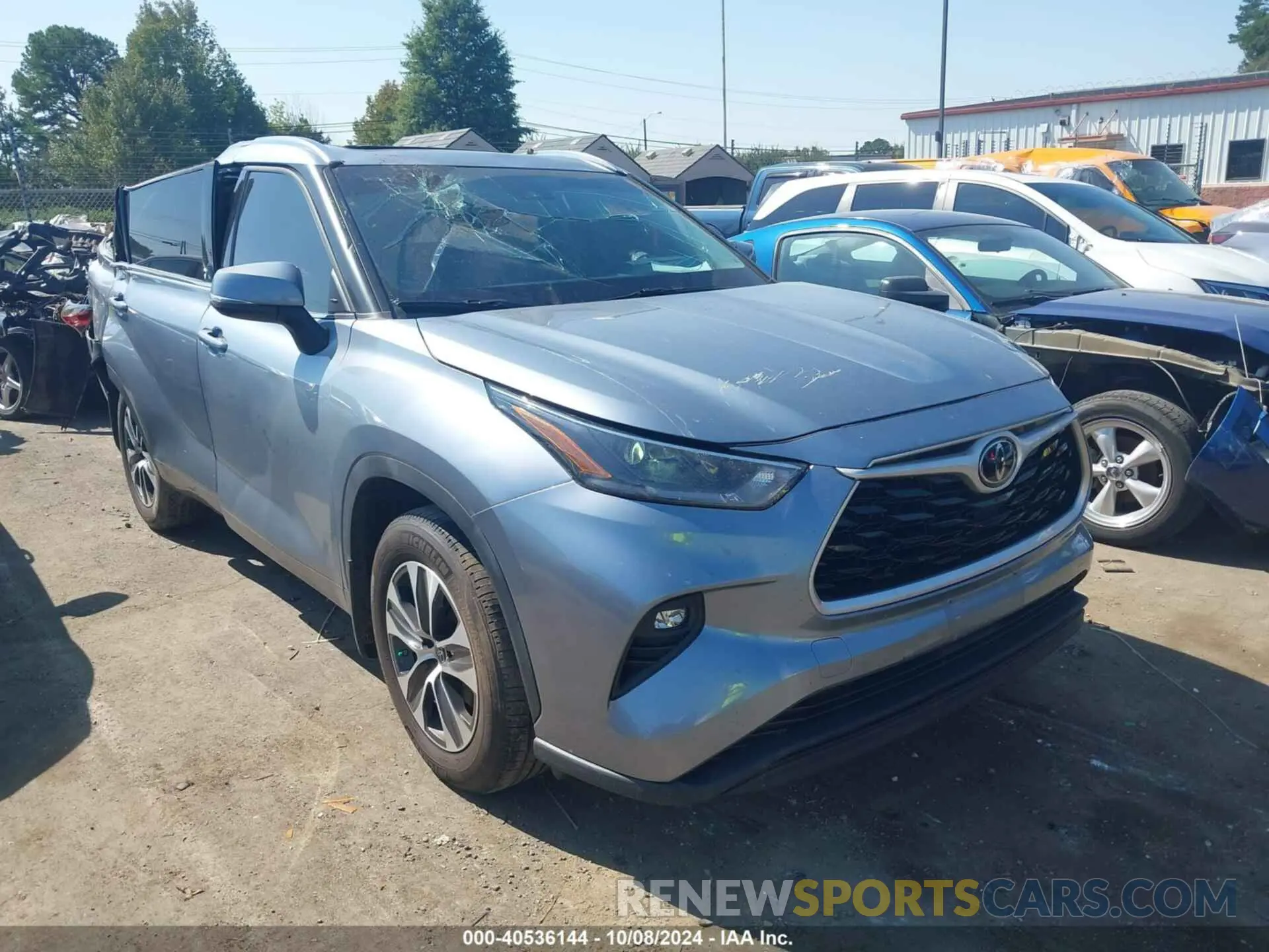 1 Photograph of a damaged car 5TDGZRBHXMS095245 TOYOTA HIGHLANDER 2021