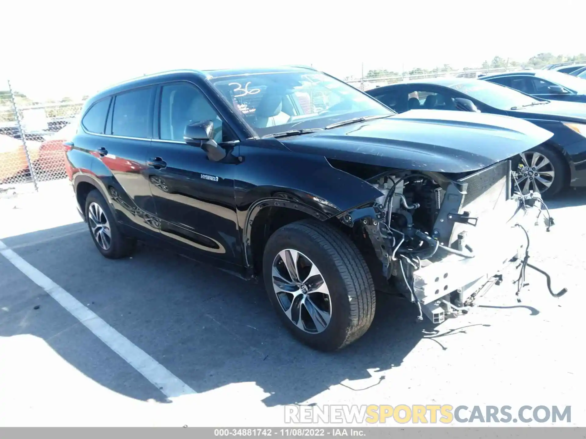 1 Photograph of a damaged car 5TDHARAH0MS011995 TOYOTA HIGHLANDER 2021