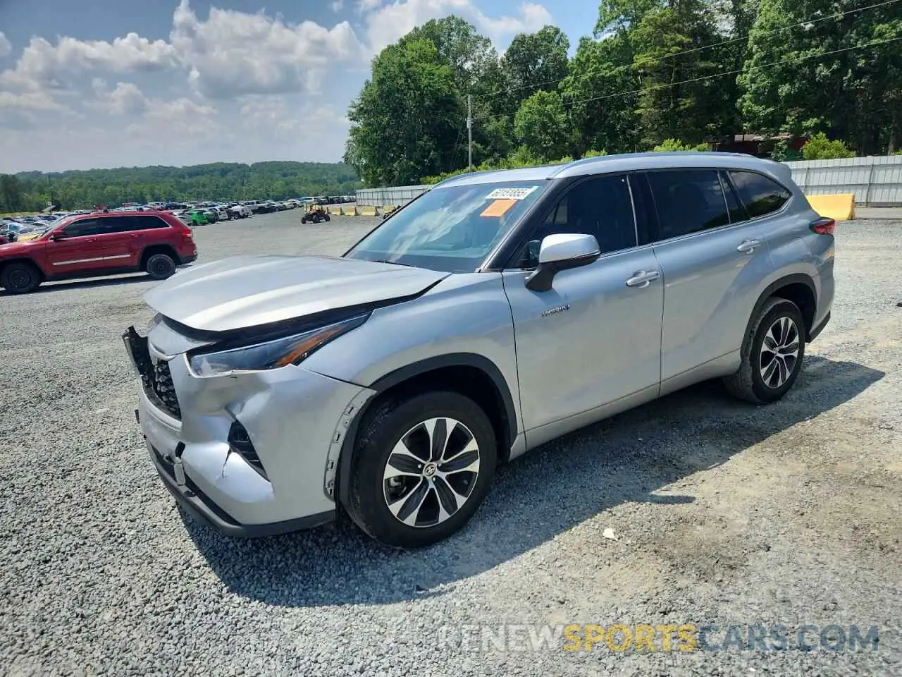 1 Photograph of a damaged car 5TDHARAH0MS503491 TOYOTA HIGHLANDER 2021