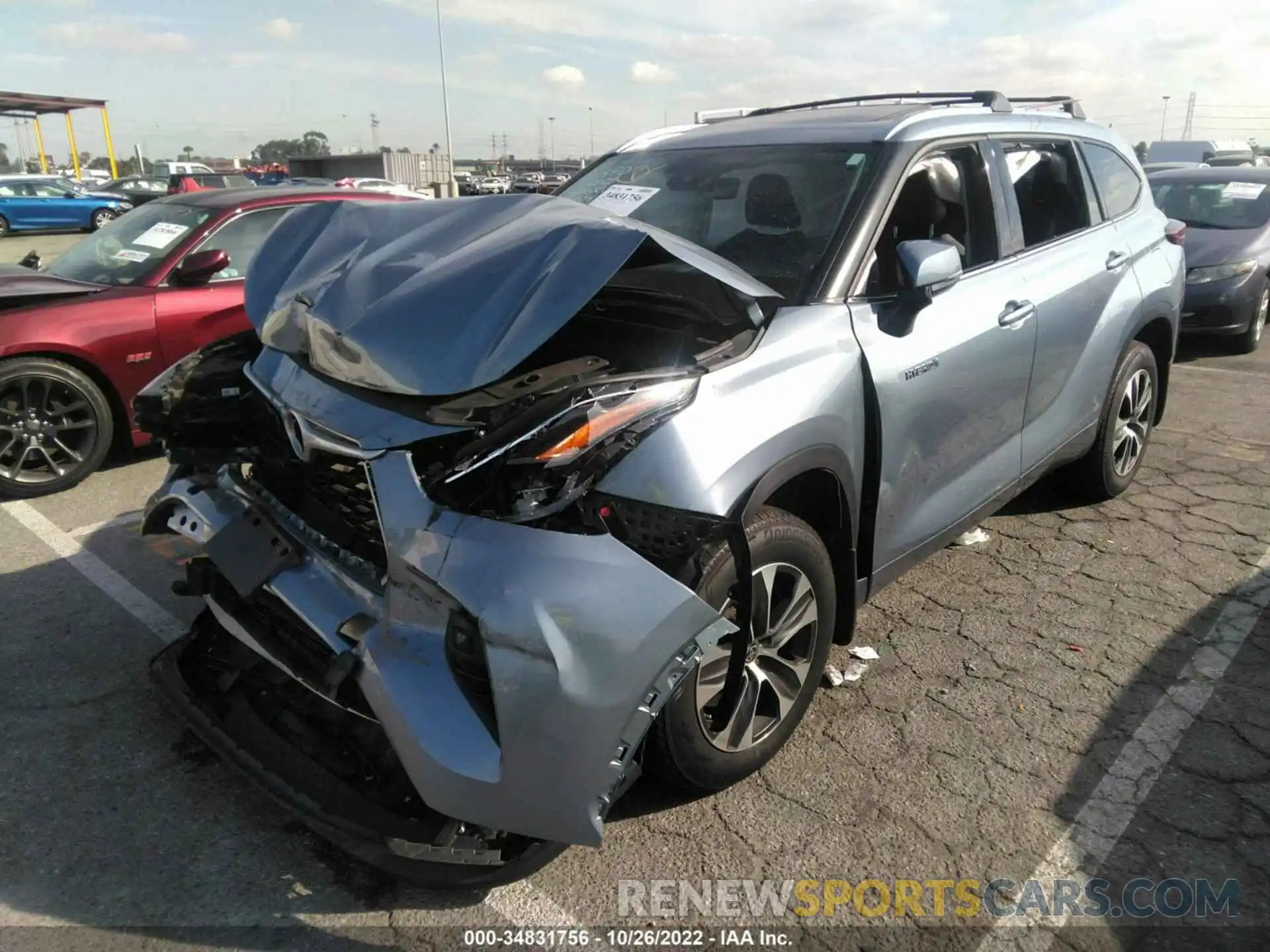 2 Photograph of a damaged car 5TDHARAH3MS009772 TOYOTA HIGHLANDER 2021