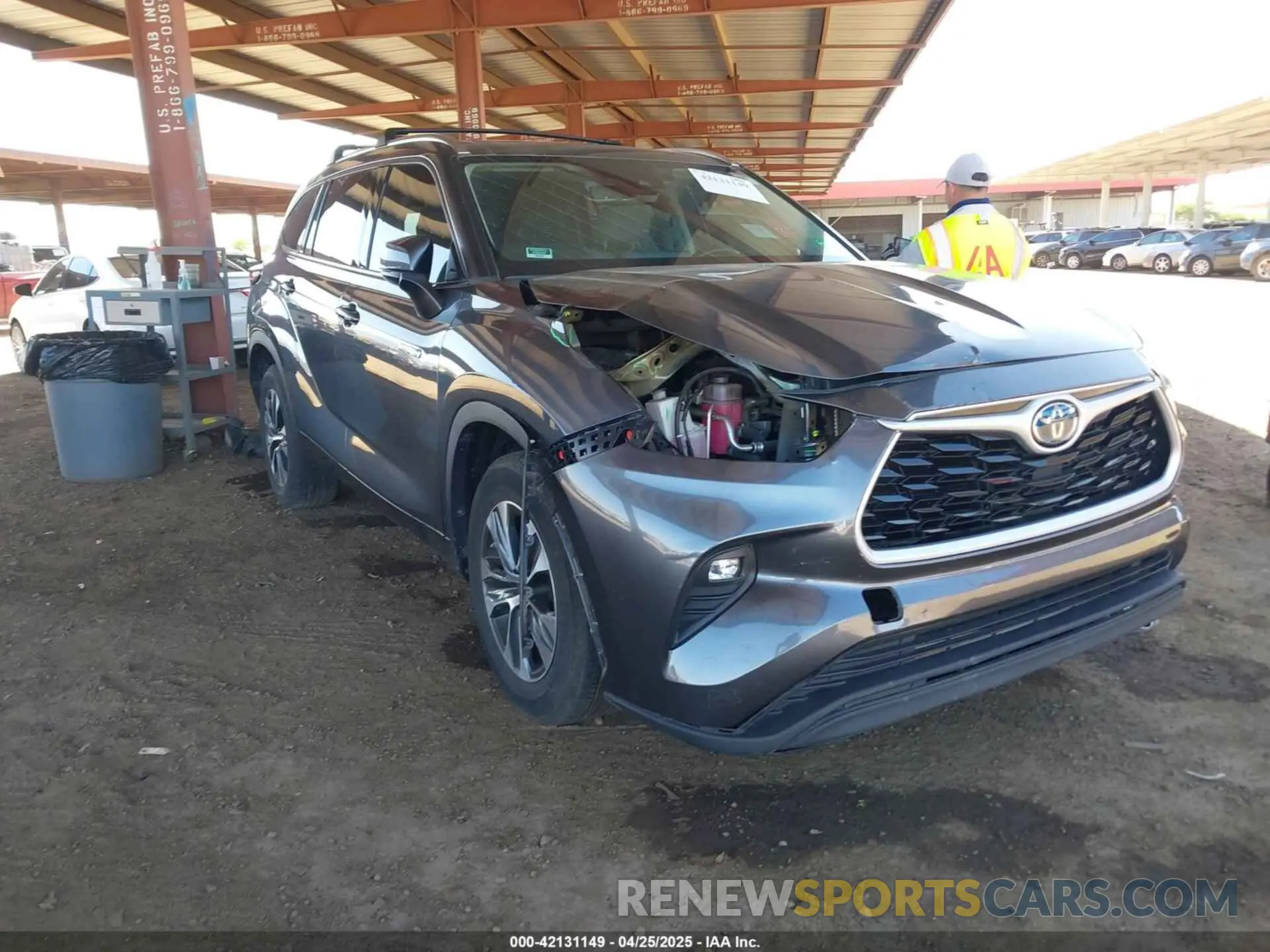 1 Photograph of a damaged car 5TDHARAH3MS504165 TOYOTA HIGHLANDER 2021