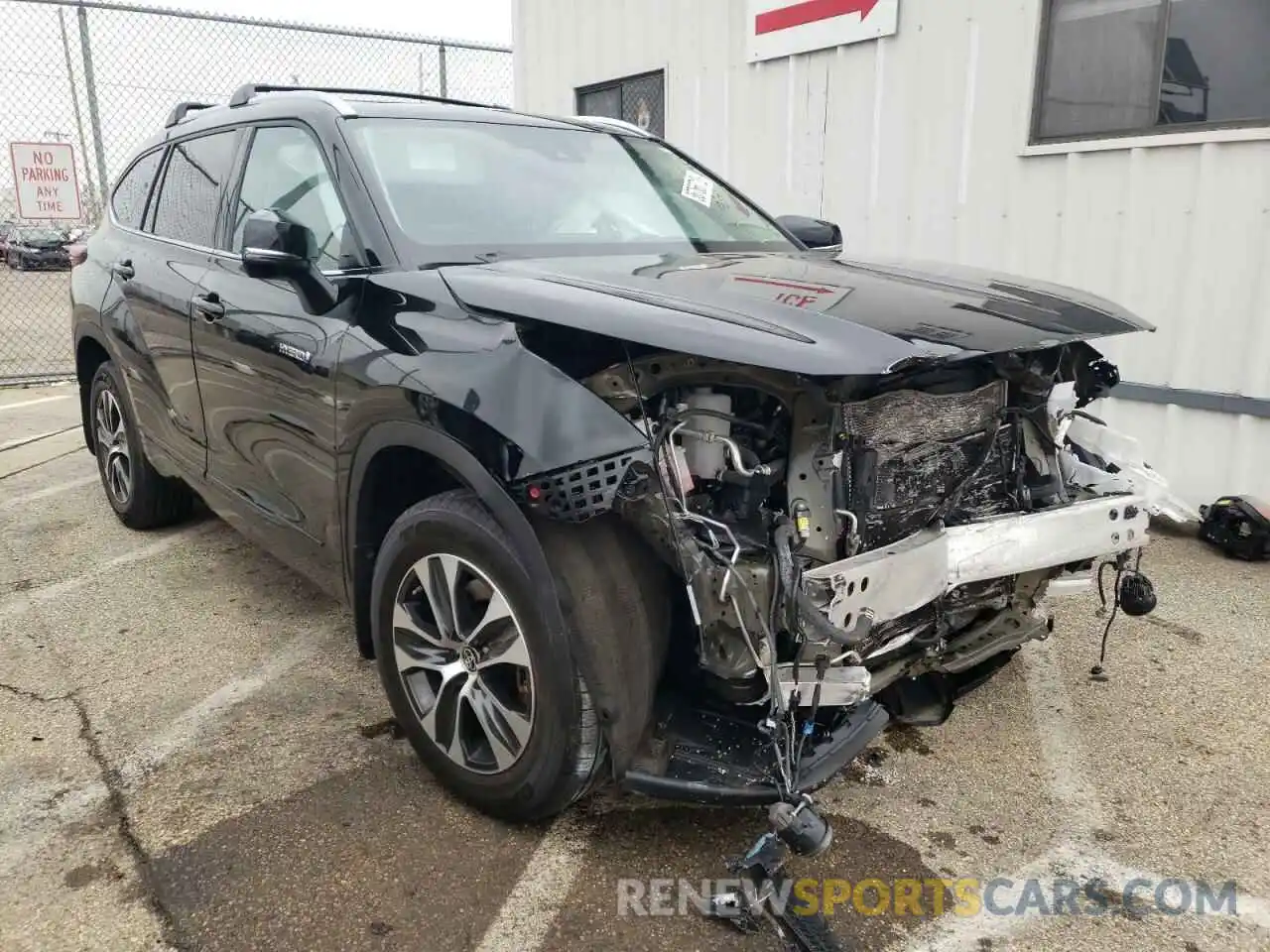 1 Photograph of a damaged car 5TDHARAH3MS505333 TOYOTA HIGHLANDER 2021