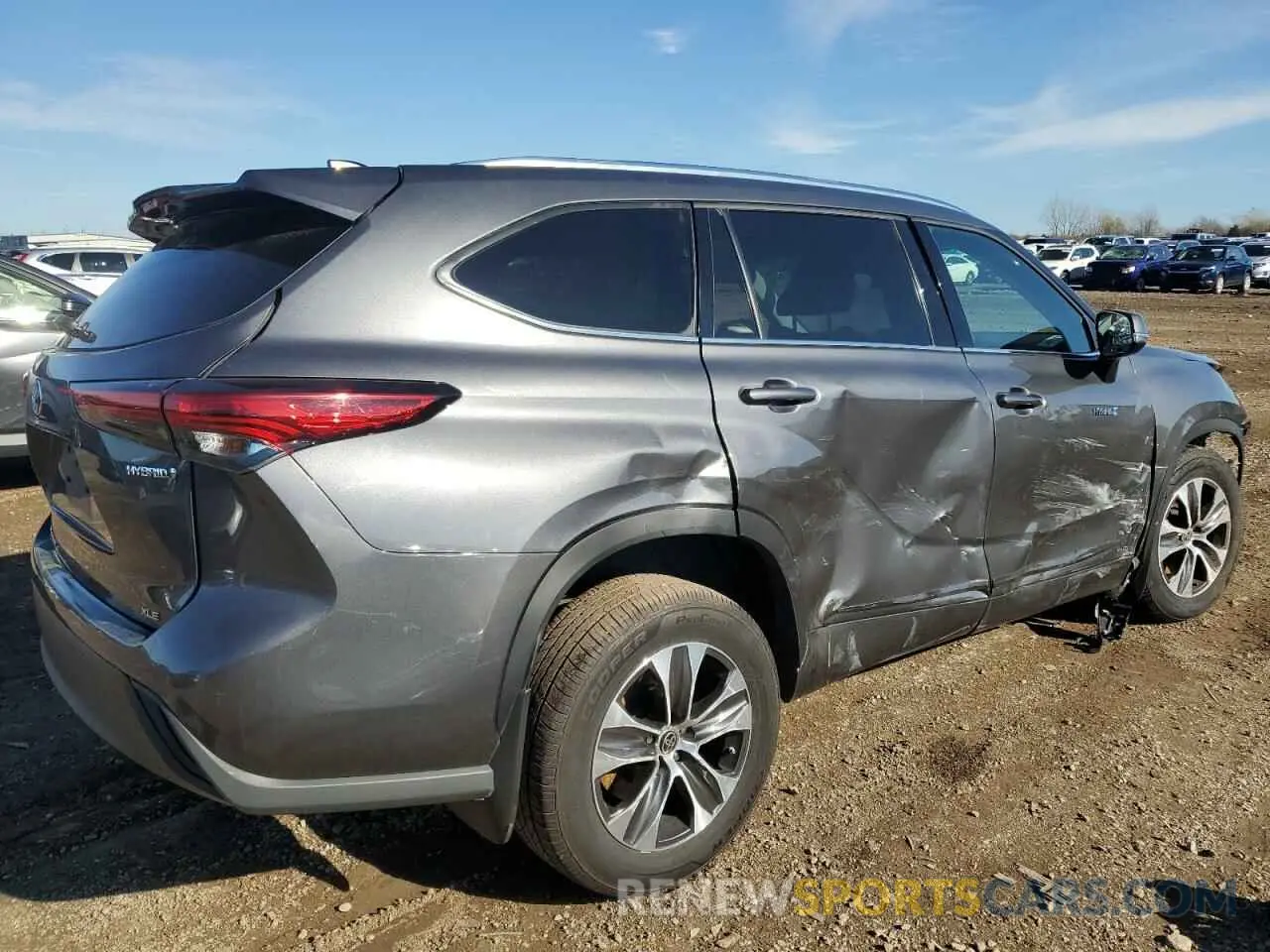 3 Photograph of a damaged car 5TDHBRCH1MS536204 TOYOTA HIGHLANDER 2021