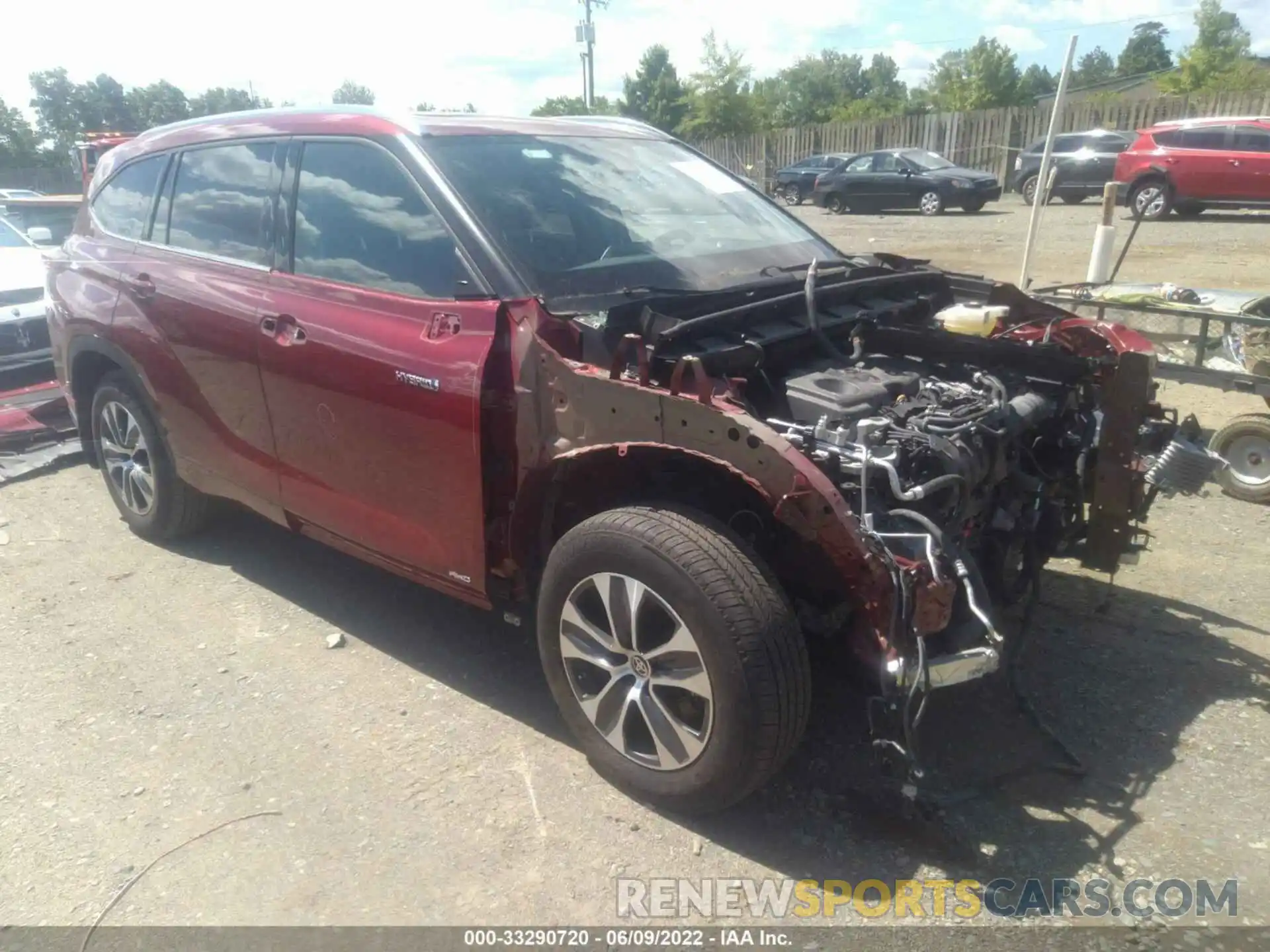 1 Photograph of a damaged car 5TDHBRCH2MS514938 TOYOTA HIGHLANDER 2021