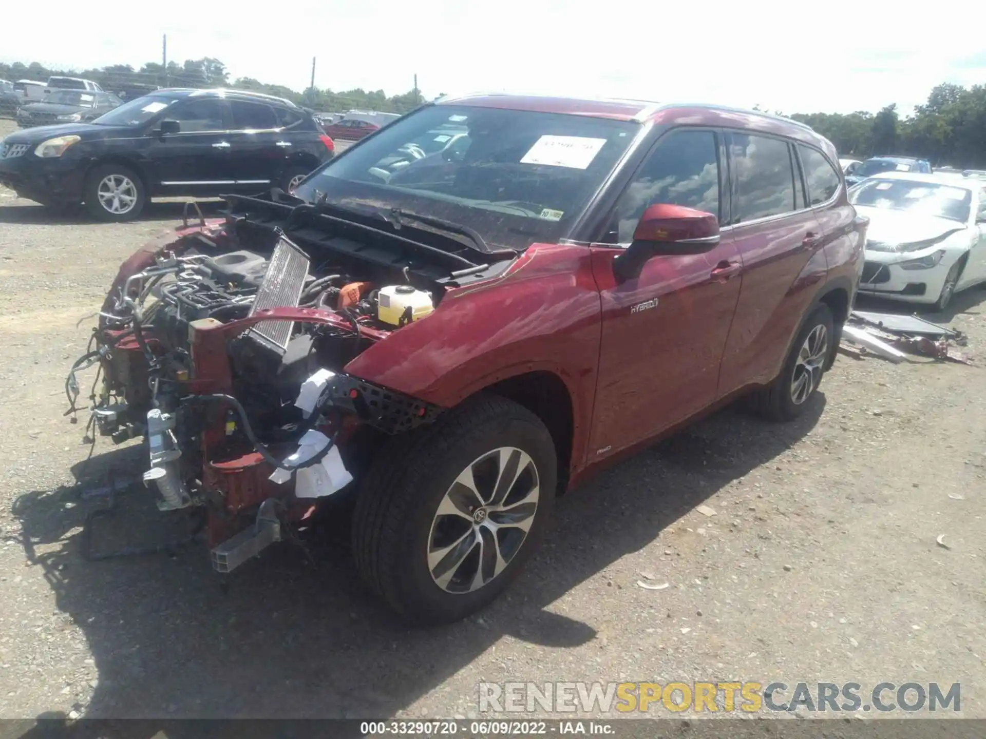 2 Photograph of a damaged car 5TDHBRCH2MS514938 TOYOTA HIGHLANDER 2021