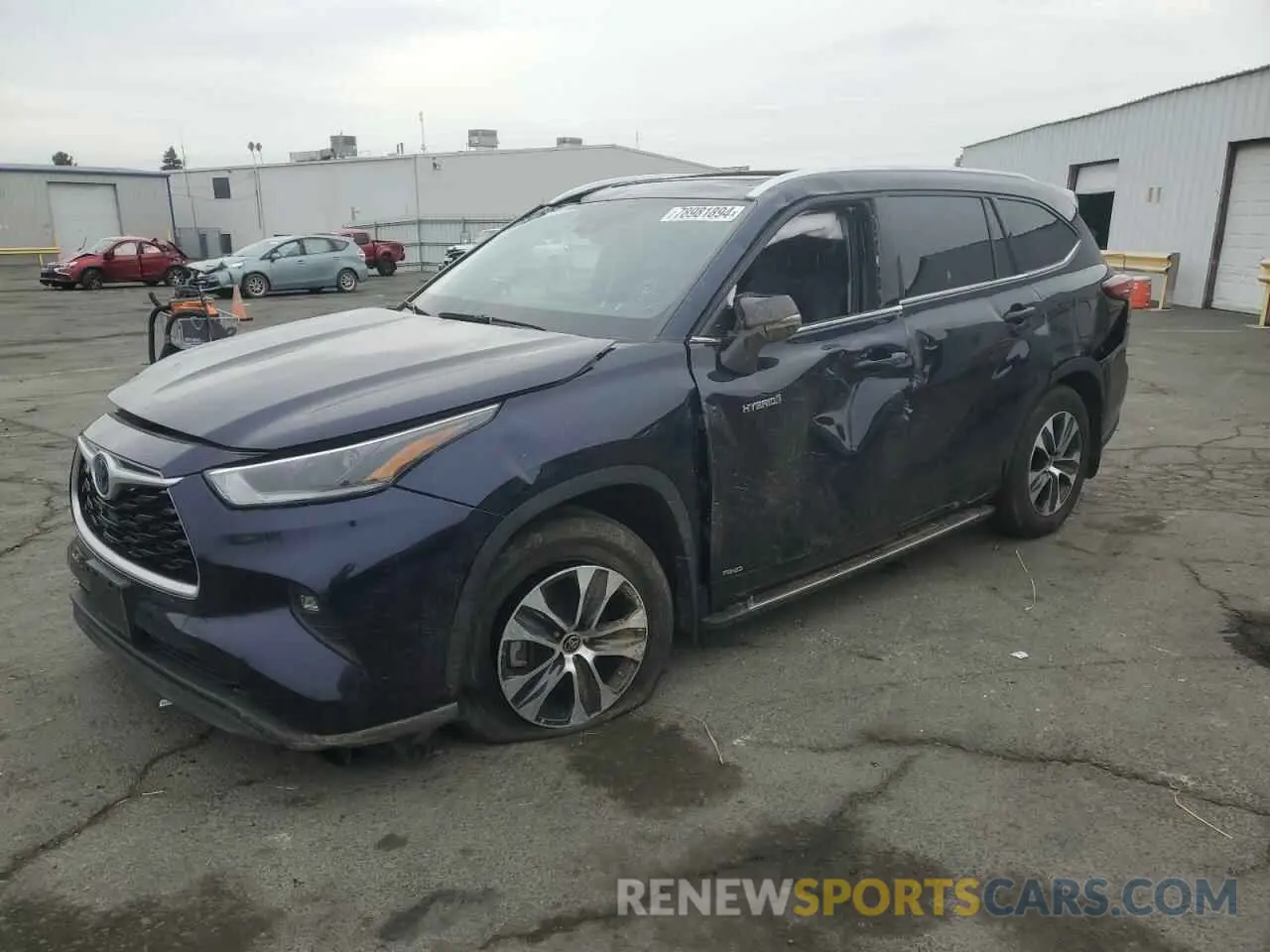 1 Photograph of a damaged car 5TDHBRCH3MS535877 TOYOTA HIGHLANDER 2021