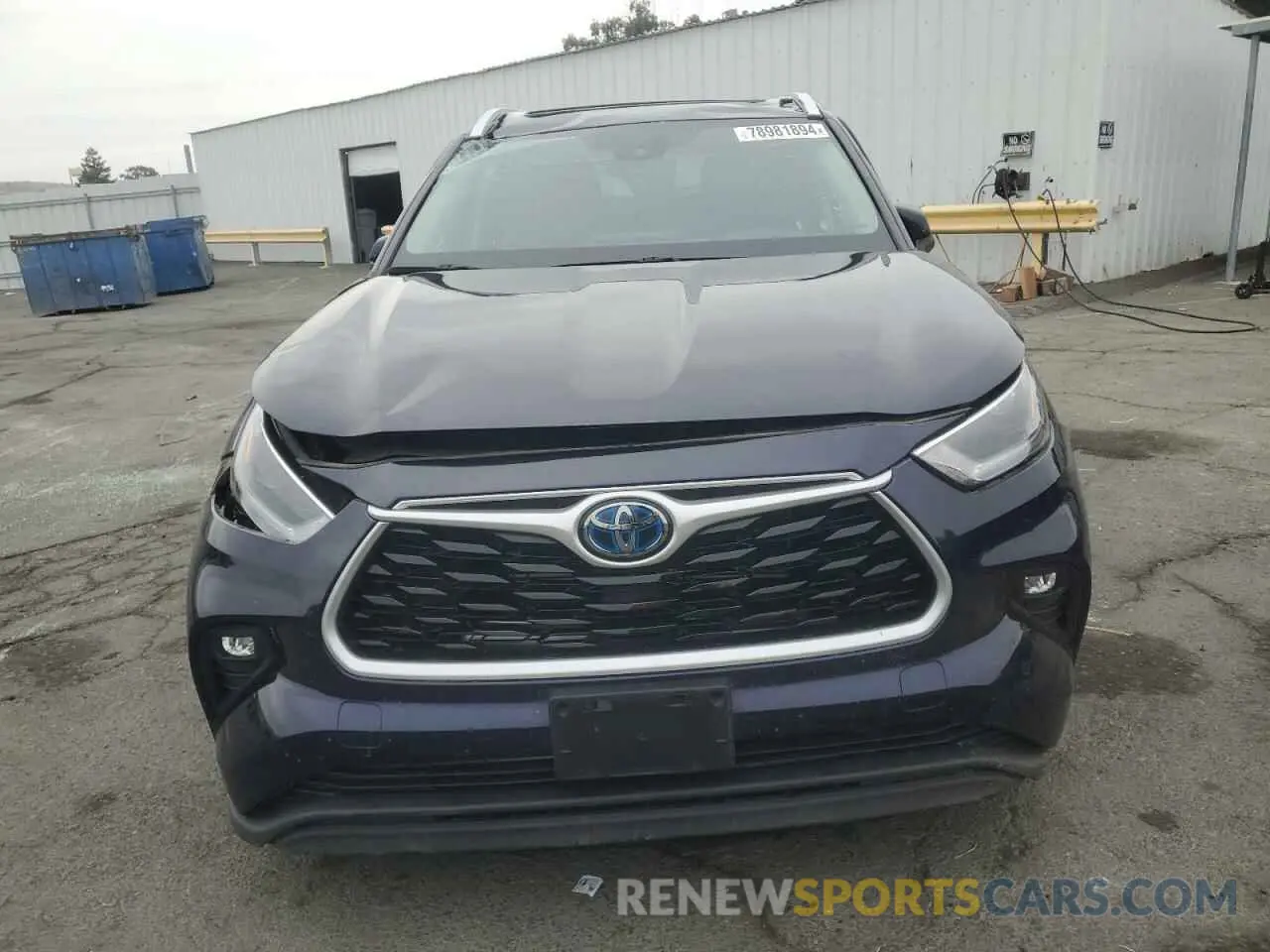 5 Photograph of a damaged car 5TDHBRCH3MS535877 TOYOTA HIGHLANDER 2021