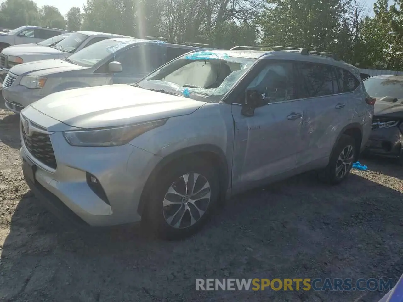 1 Photograph of a damaged car 5TDHBRCH4MS517565 TOYOTA HIGHLANDER 2021